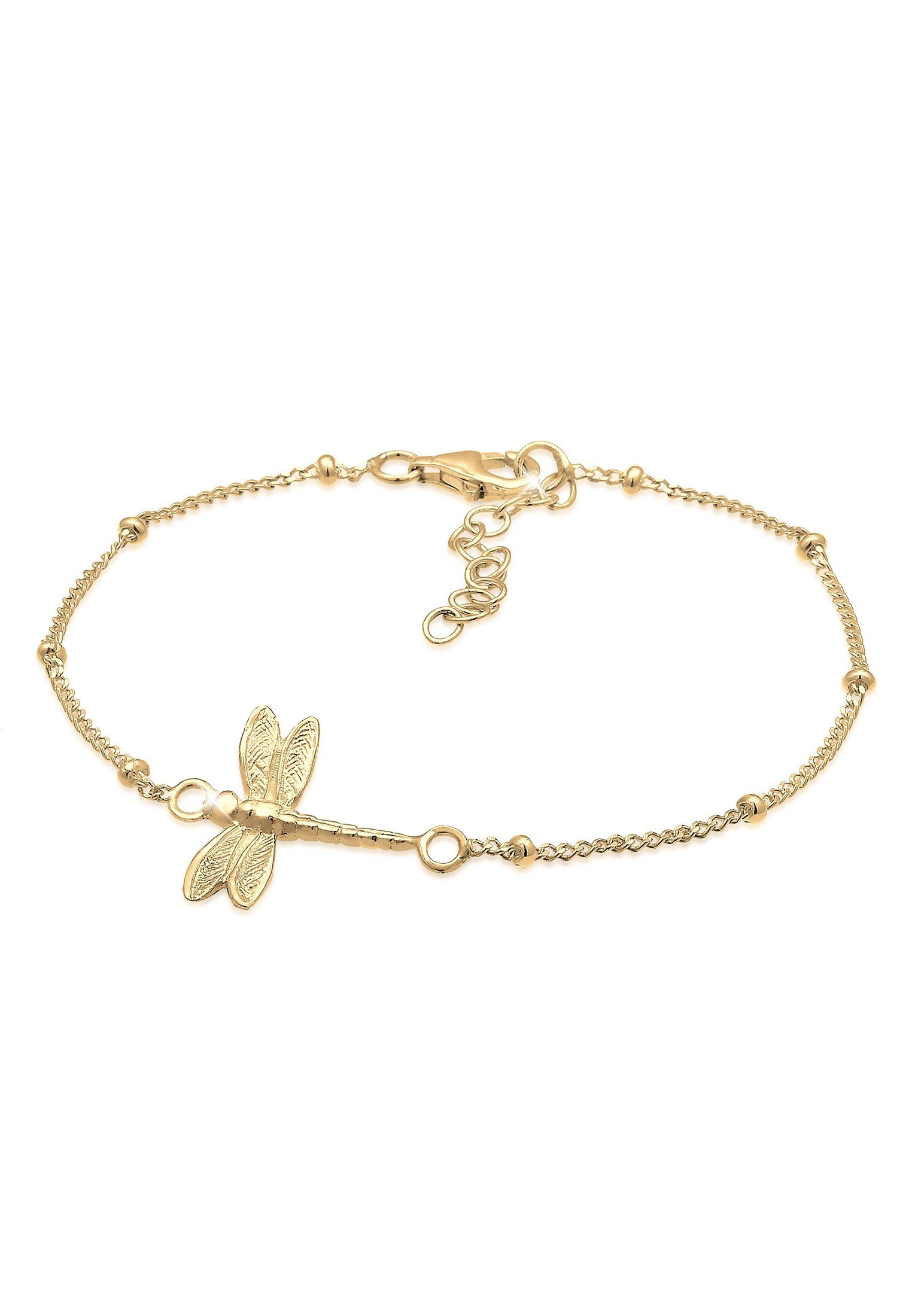 Elli Armband Libelle Kugelkette Verspielt Sommer 925 Silber (kein Set, 1-tlg), Libelle