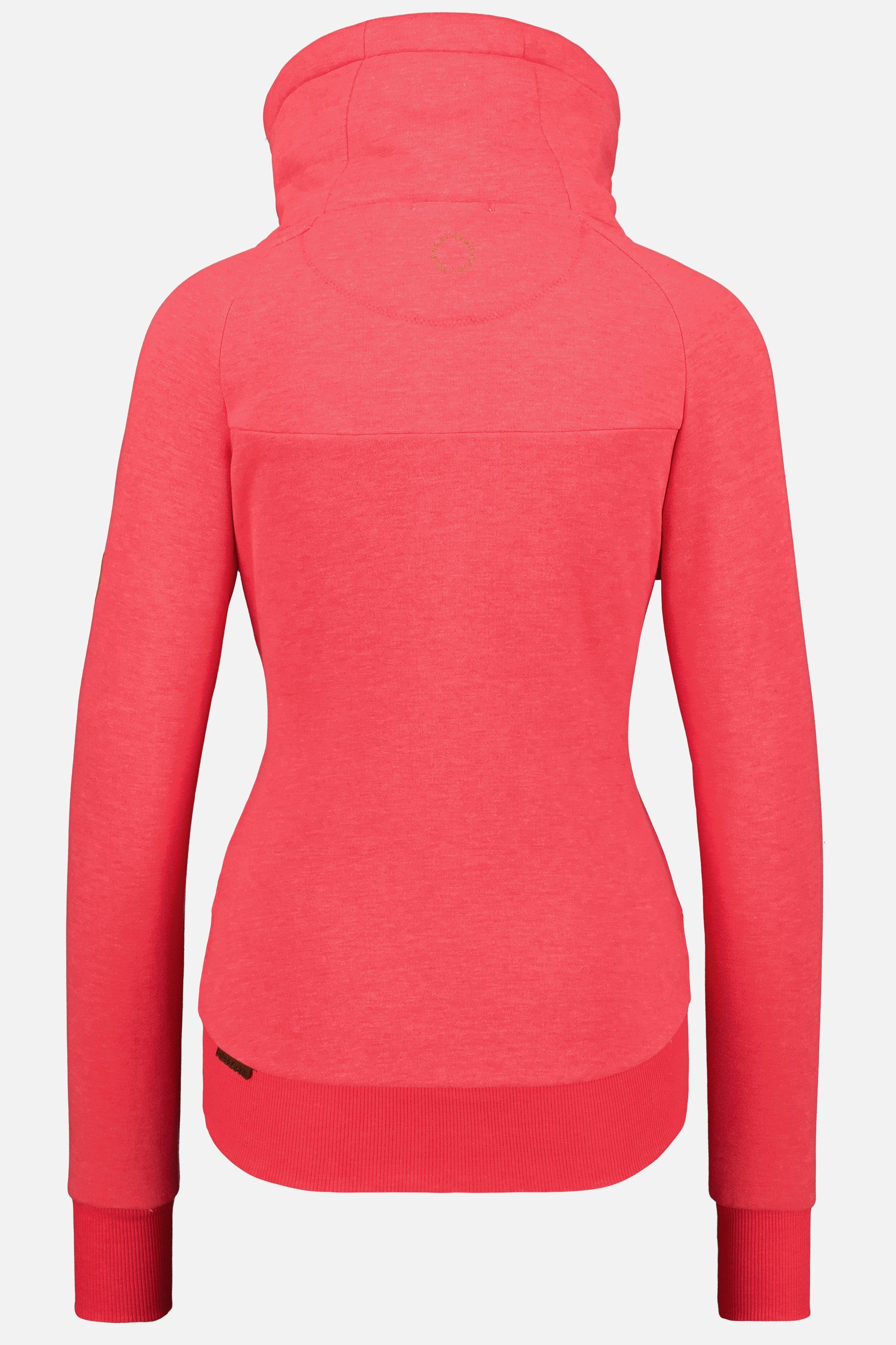 Sweatshirt VioletAK Pullover A Alife Sweatshirt Kickin melange Damen Rundhalspullover, & coral