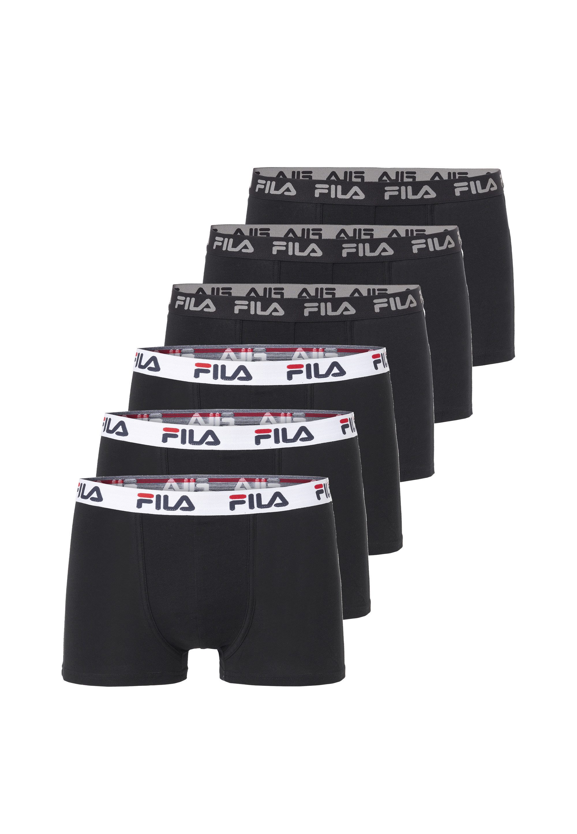 Fila Boxershorts (6-St) 6er-Pack mit elastischem Dehnbund