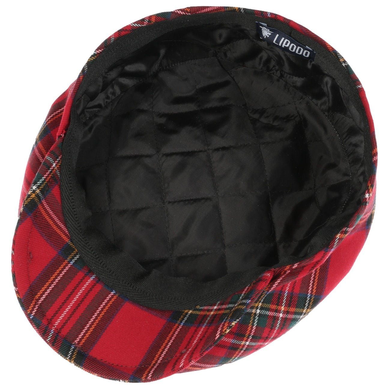 Lipodo Flat Cap (1-St) Flatcap mit Schirm, Made in Italy