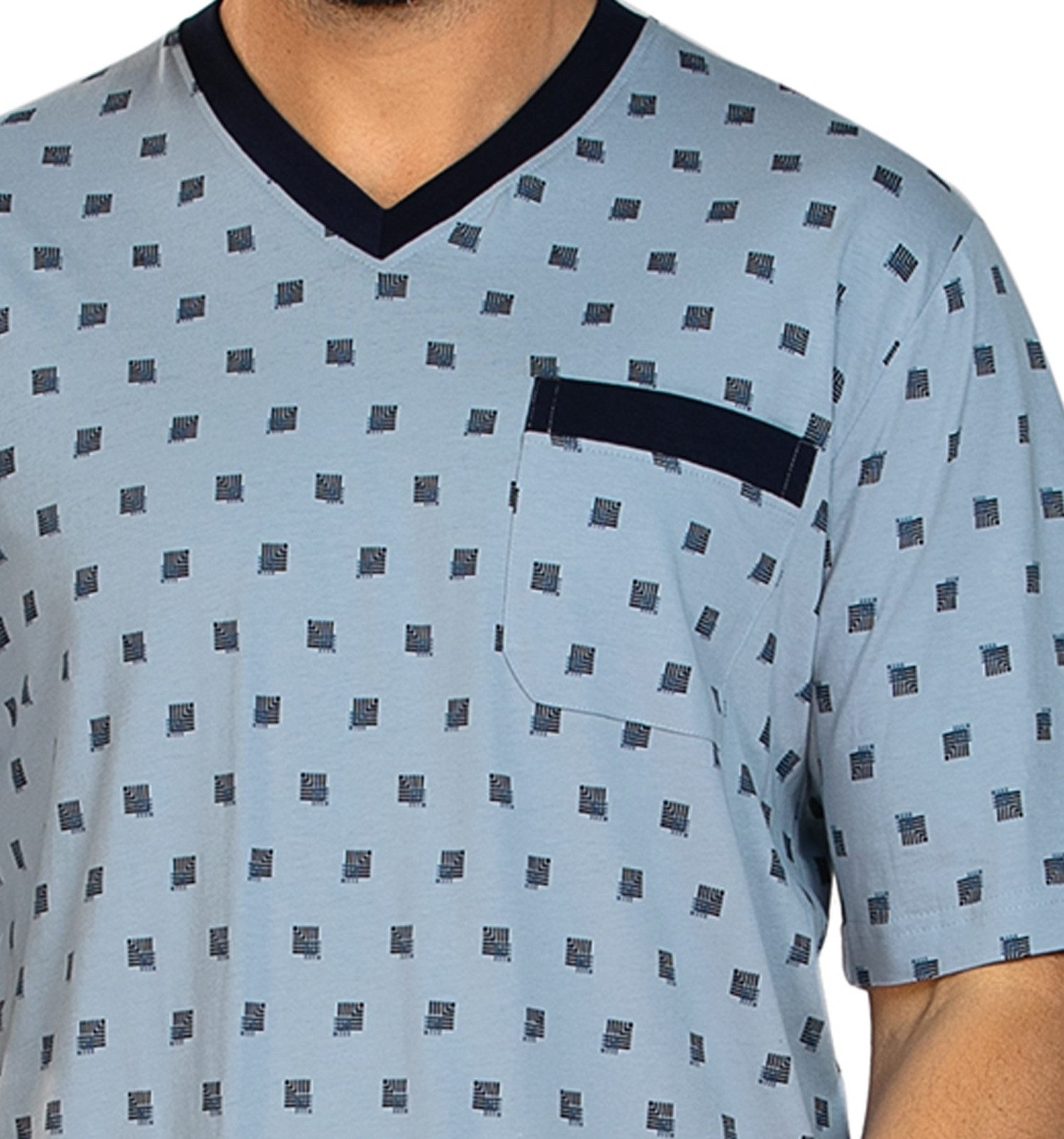 Comte Nachthemd Lunar Lounge (Packung, 1-tlg., 1-teilig) Herren Schlafanzug Schlafshirt Kurzarm große Größen