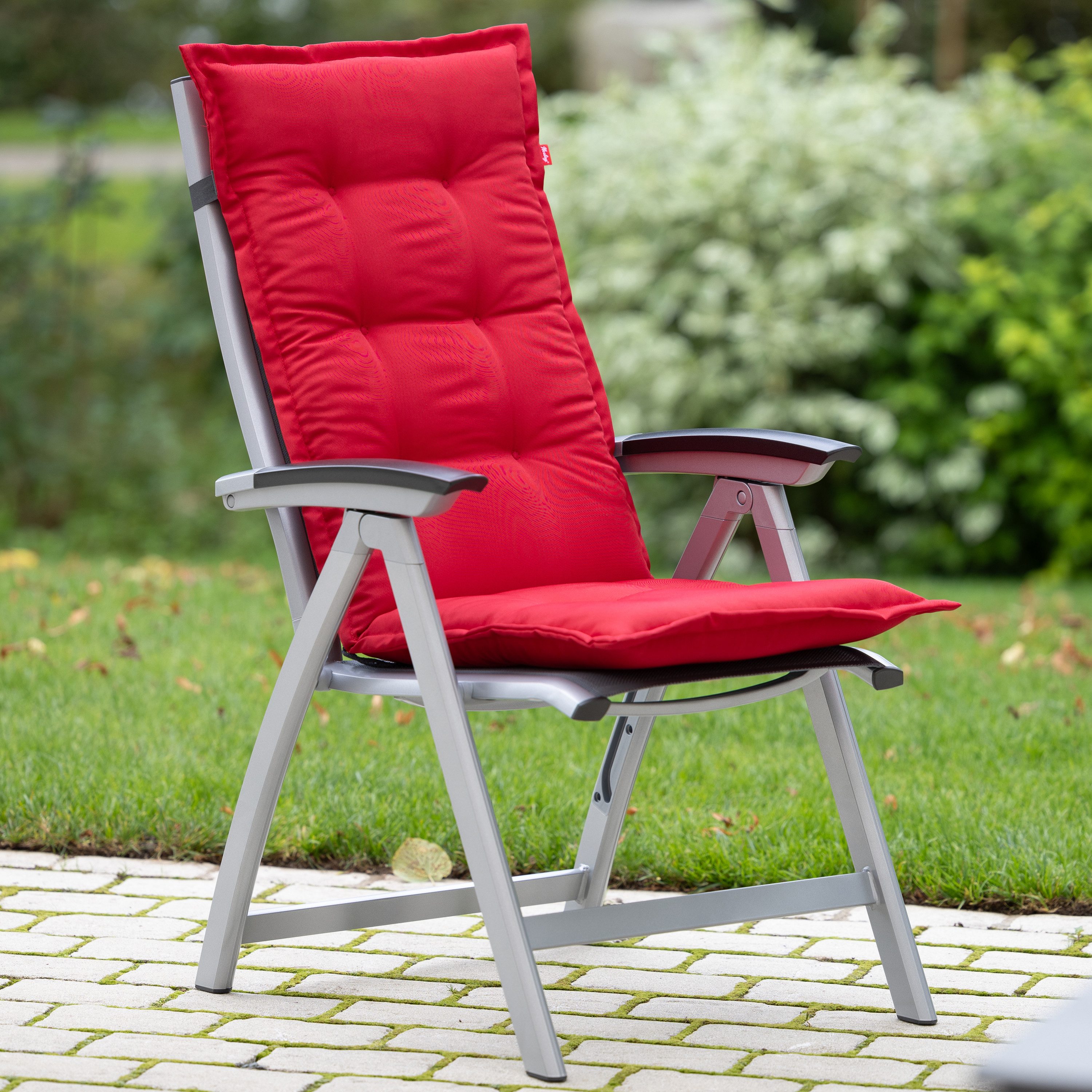 Herlag Hochlehnerauflage Valeria Gartenstuhlauflage für Hochlehner 123x50x7,5cm Muster, Gartenmöbelauflage Design-Edition