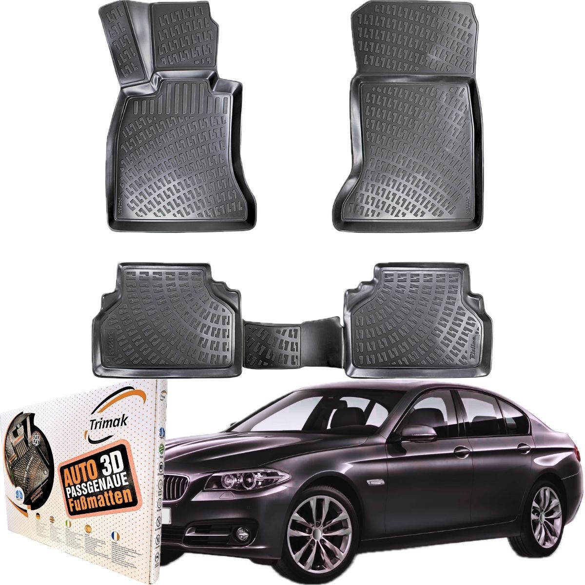Passform-Fußmatten Oder Kofferraumwanne Oder Set kompatibel mit BMW 5 Serie