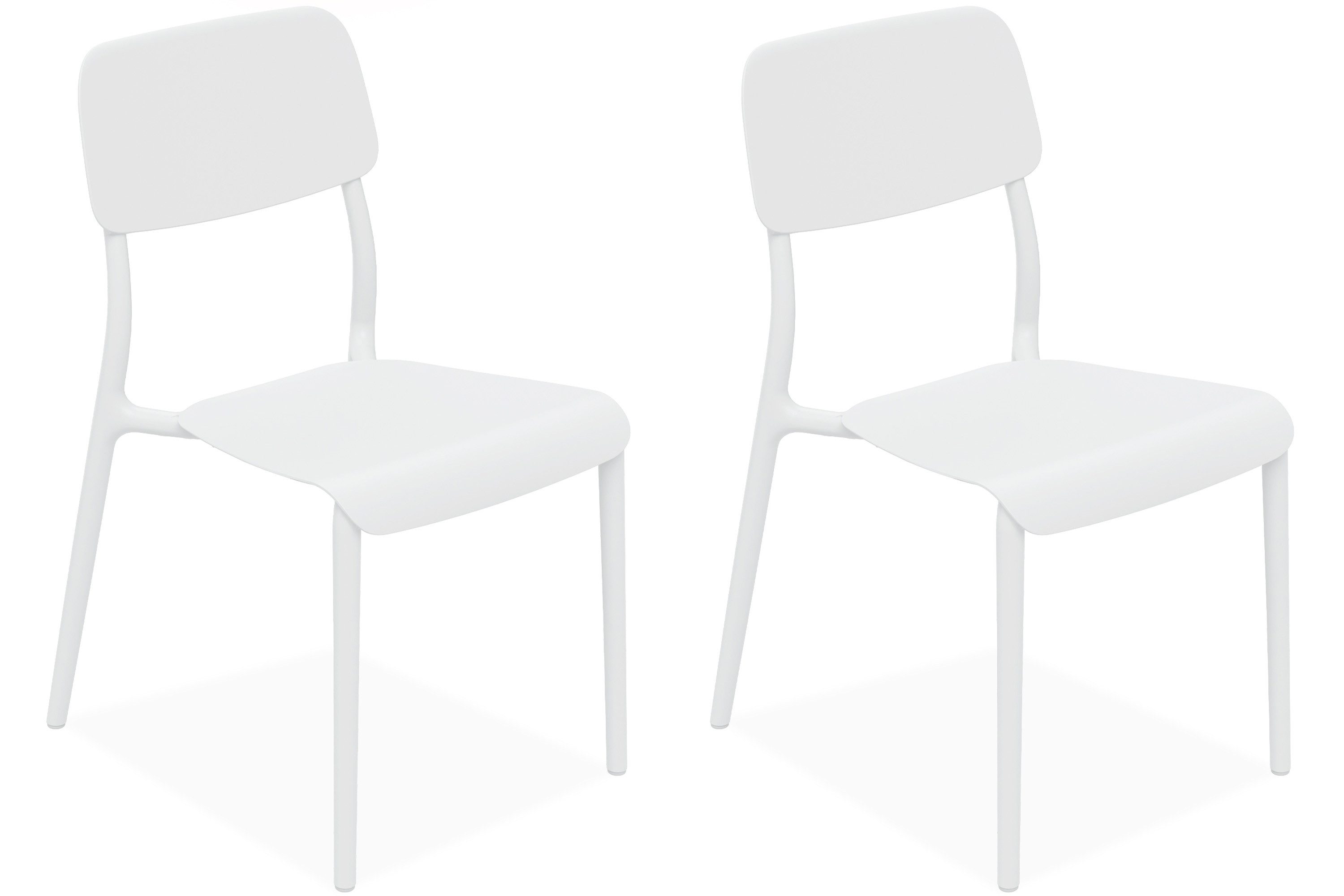 KONSIMO® Gartenstuhl GALIO Gartenstühle, Gartensessel, hergestellt in der EU, Modern (aus hochwertigem Kunststoff, Maße: 47,5 cm x 84 cm x 55,5 cm, 2 St), 2er Set, erhältlich Stapelbar, witterungsbeständiges Material