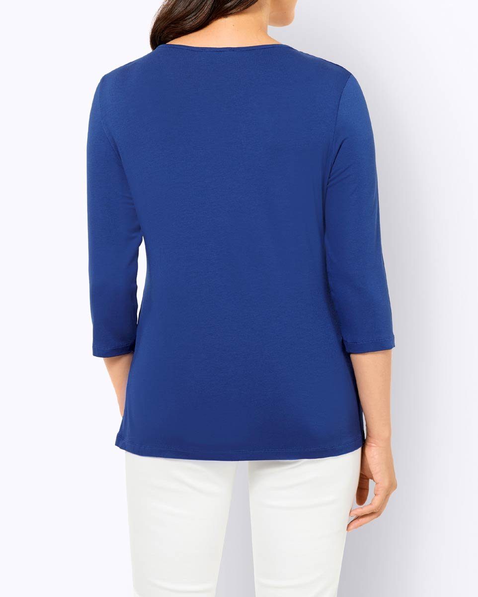 L L Damen CRéATION royalblau-weiß creation Jerseyshirt, T-Shirt