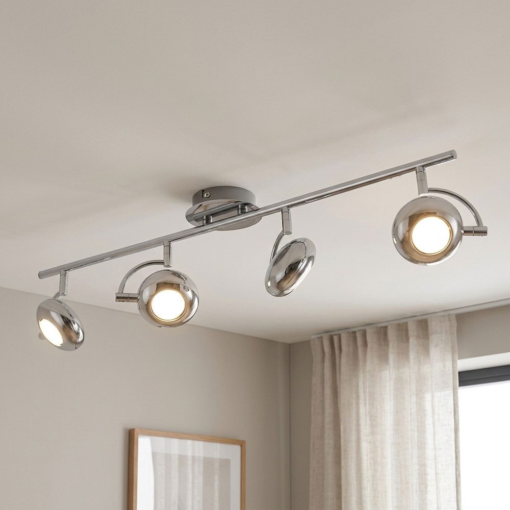 Esto LED Deckenleuchte, Leuchtmittel inklusive, Warmweiß, LED Deckenlampe 4 flammig Spotleiste schwenkbare Strahler Länge 70 cm