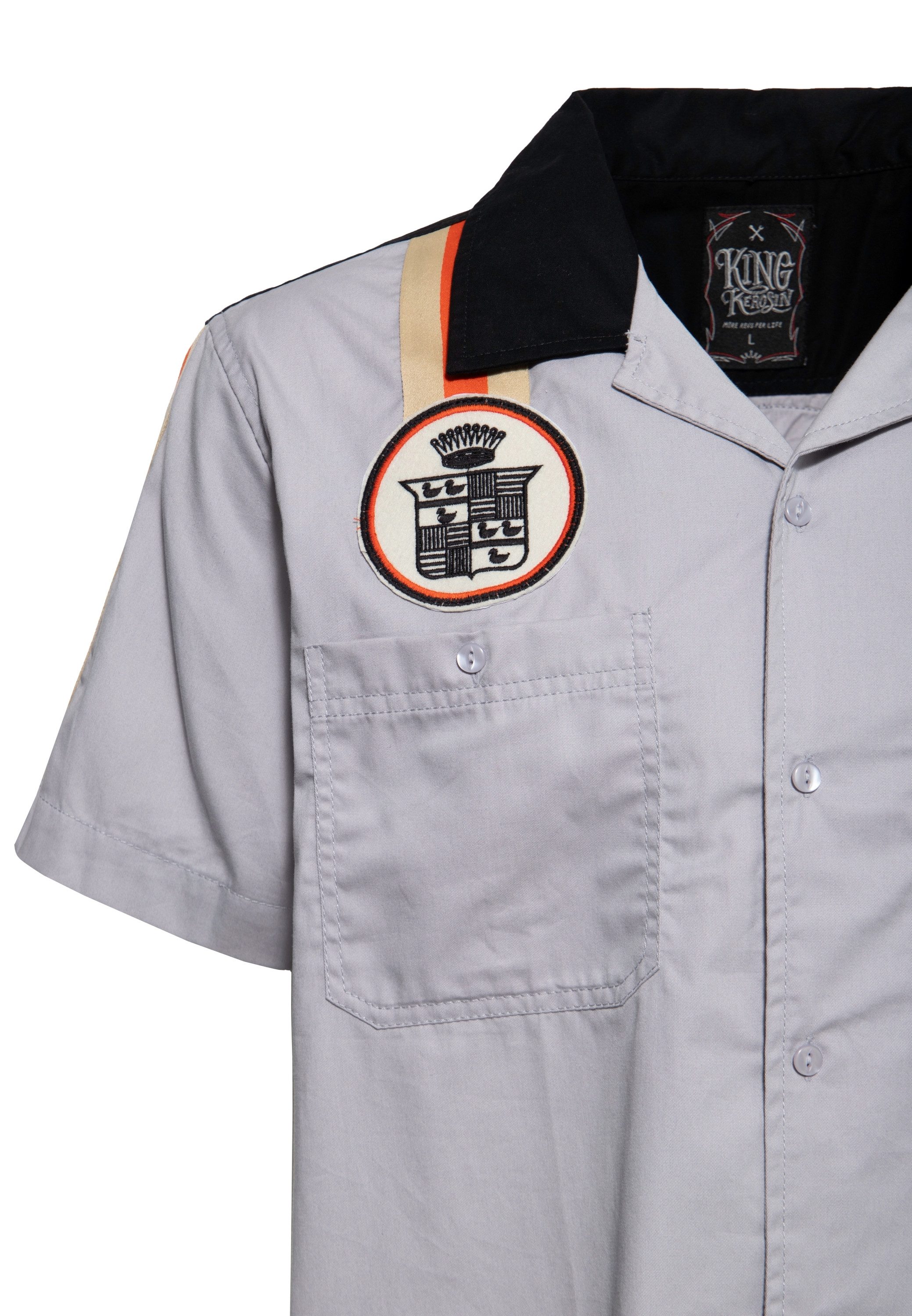 KingKerosin Kurzarmhemd American Luxury Legend mit Rücken-Patch