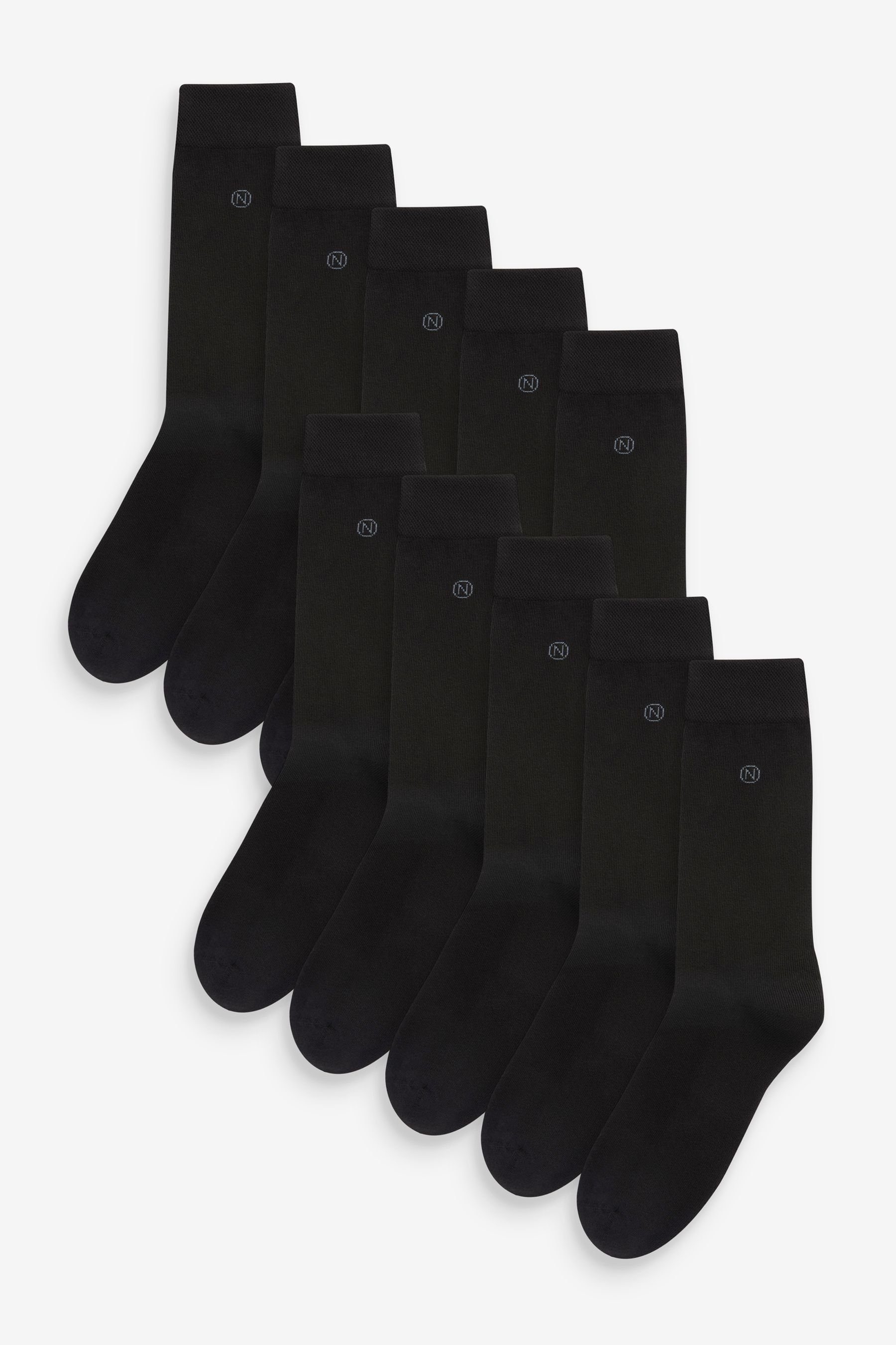 Next Kurzsocken Socken mit gepolsterter Sohle, 10er-Pack (10-Paar) Black