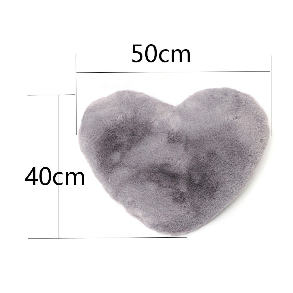 HIBNOPN Dekokissen HerzförmigesKissen in 50 x Grau, cm. Love-Kissen, 40 Raumdekoration