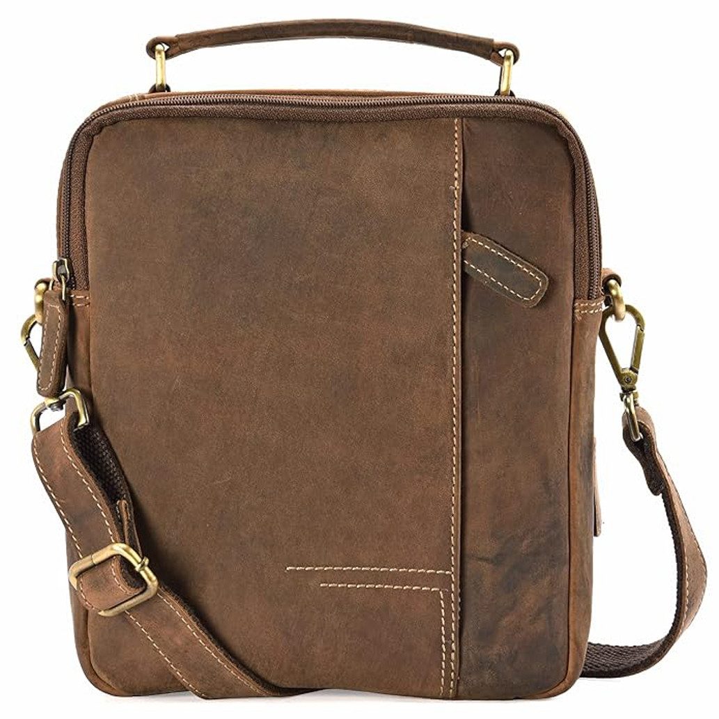 Umhängetasche Leder Herren klein GIL Ledertasche – 9.7 Zoll iPad Messenger