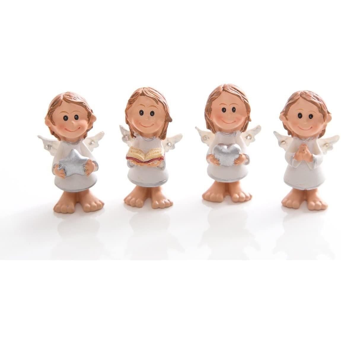 Logbuch-Verlag Dekofigur 12 kleine Mini-Schutzengel Engel Engelfiguren 4,5 cm zur Kommunion