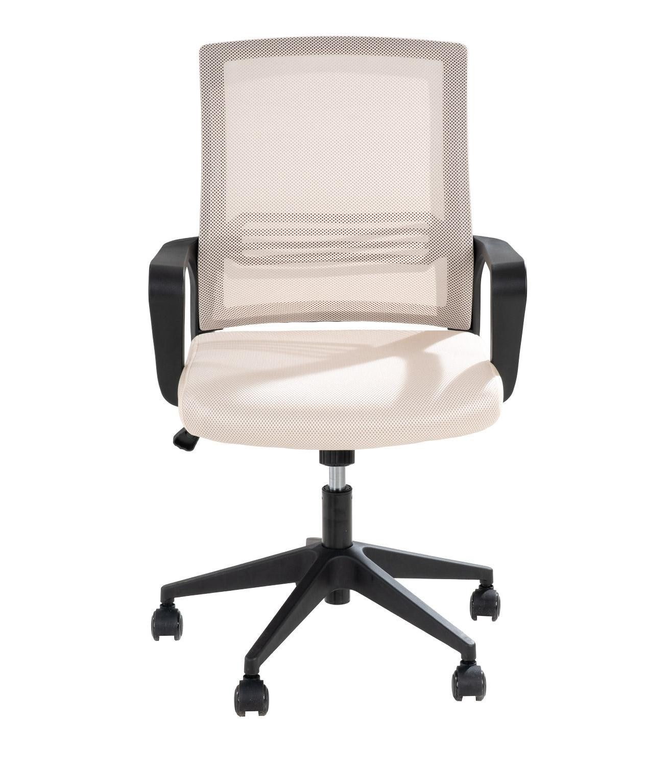Bürostuhl FM-2505, Beige, Schwarz, Kunststoffgestell