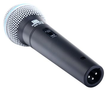 Pronomic Mikrofon DM-58-B Vocal Dynamisches-Mikrofon (Starter-Set, 4-tlg), Inkl. Stativ, Klemme, Gewinde, Etui und Kabel