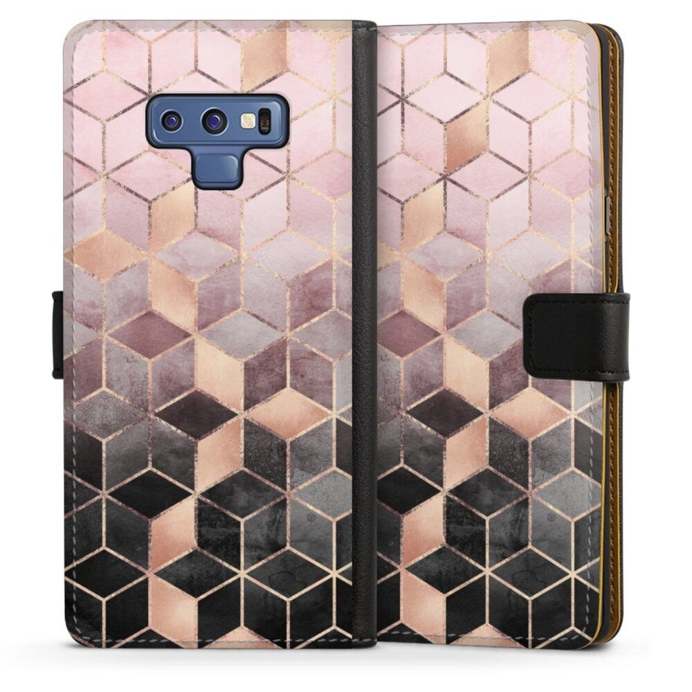 DeinDesign Handyhülle Würfel Elisabeth Fredriksson Gold & Kupfer, Samsung Galaxy Note 9 Hülle Handy Flip Case Wallet Cover