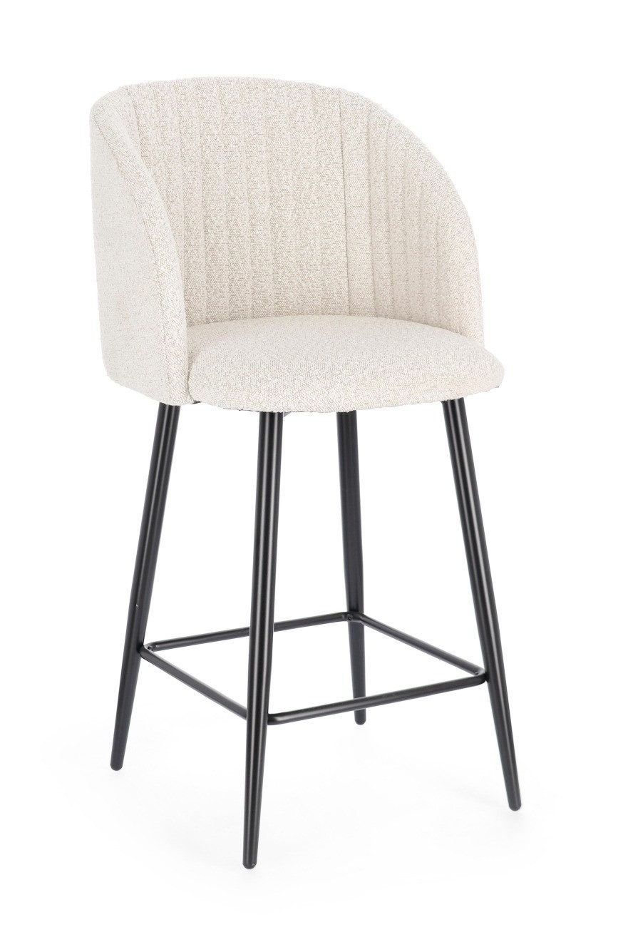 Bizzotto Barhocker Queen 2er-Set aus Boucle-Stoff, günstig online kaufen