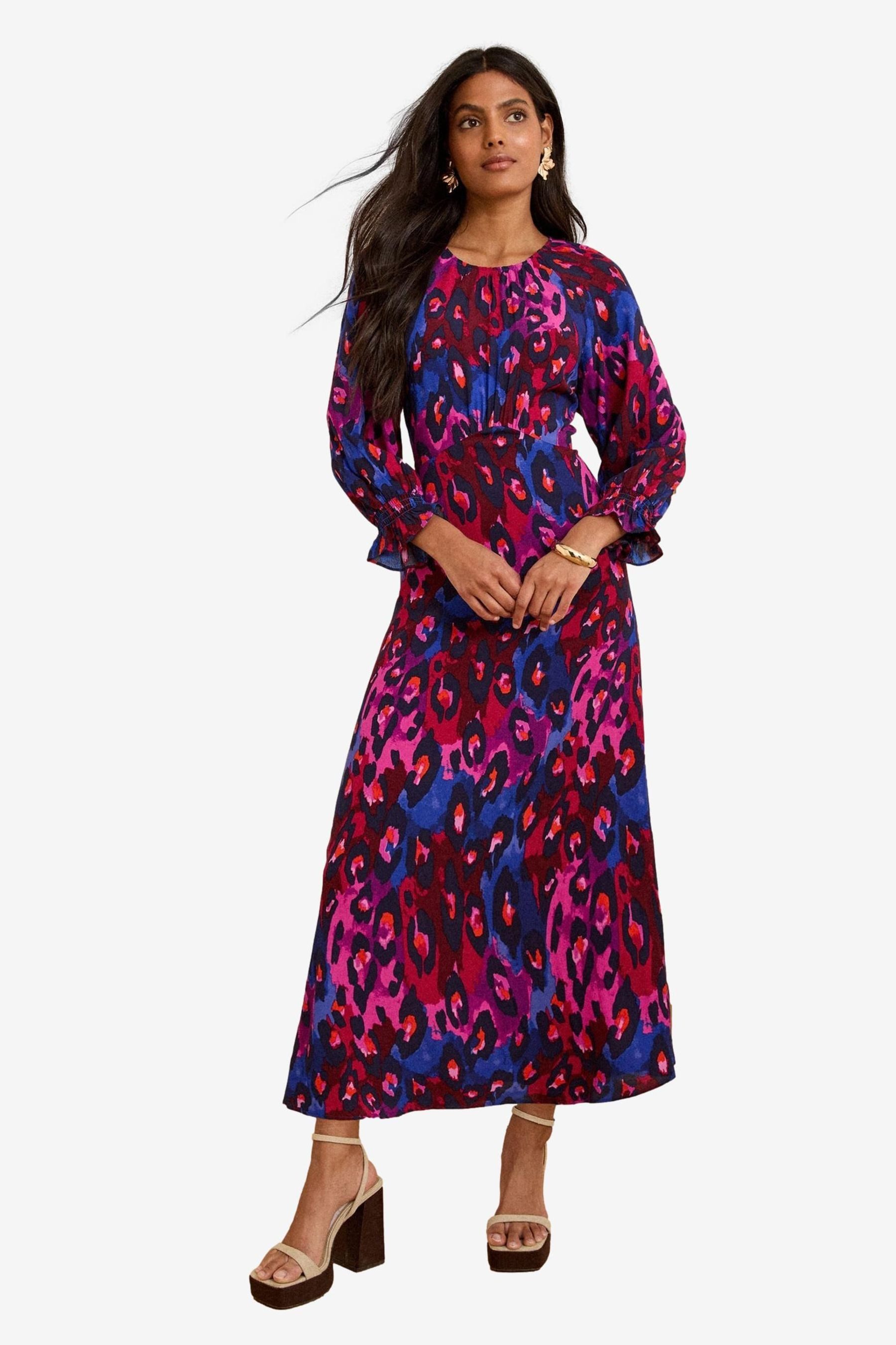 Midikleid Love & Roses Midikleid mit Puffärmeln, Regular