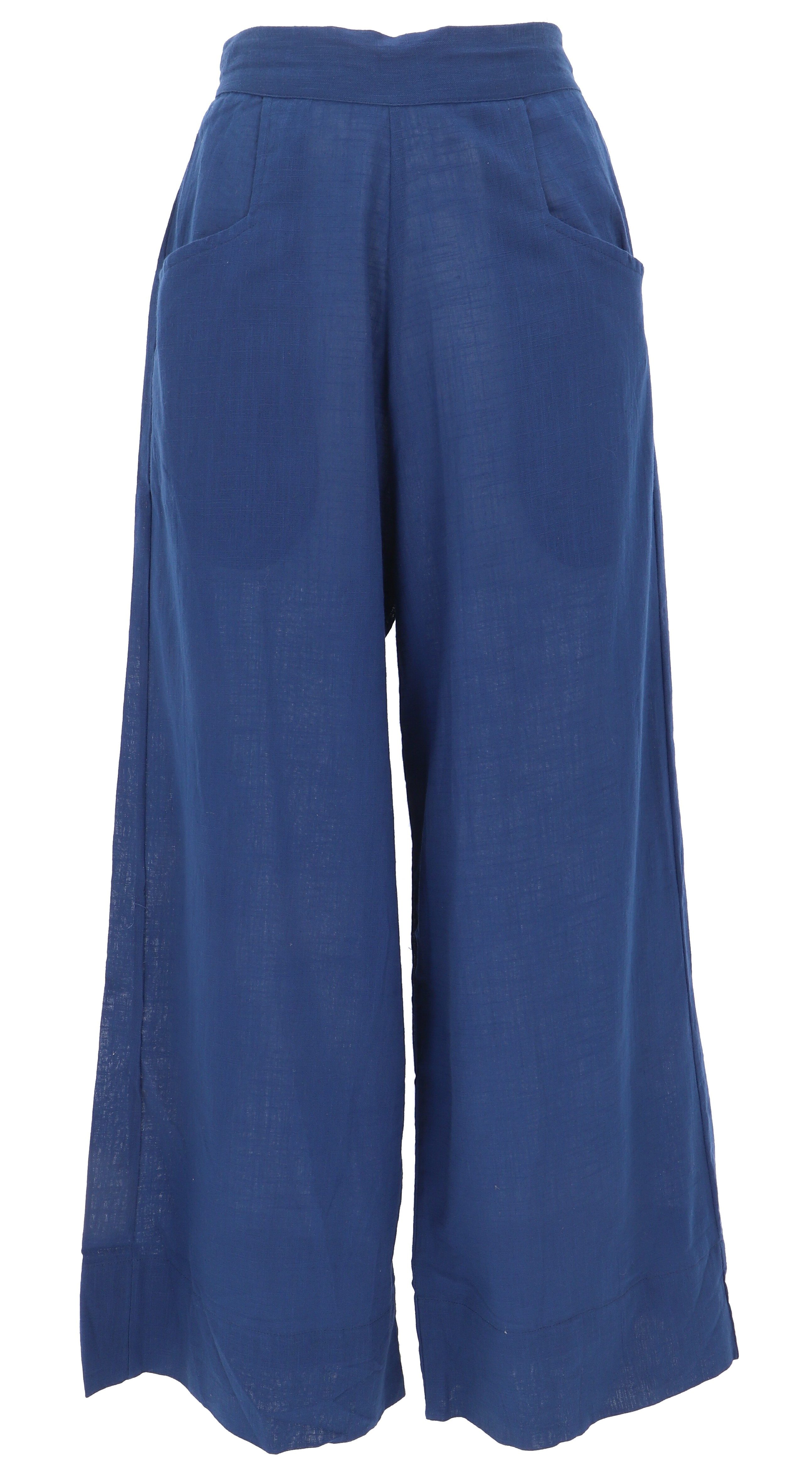 Guru-Shop Relaxhose Boho Baumwollhose mit hohem Bund, bequeme.. Boho, alternative Bekleidung
