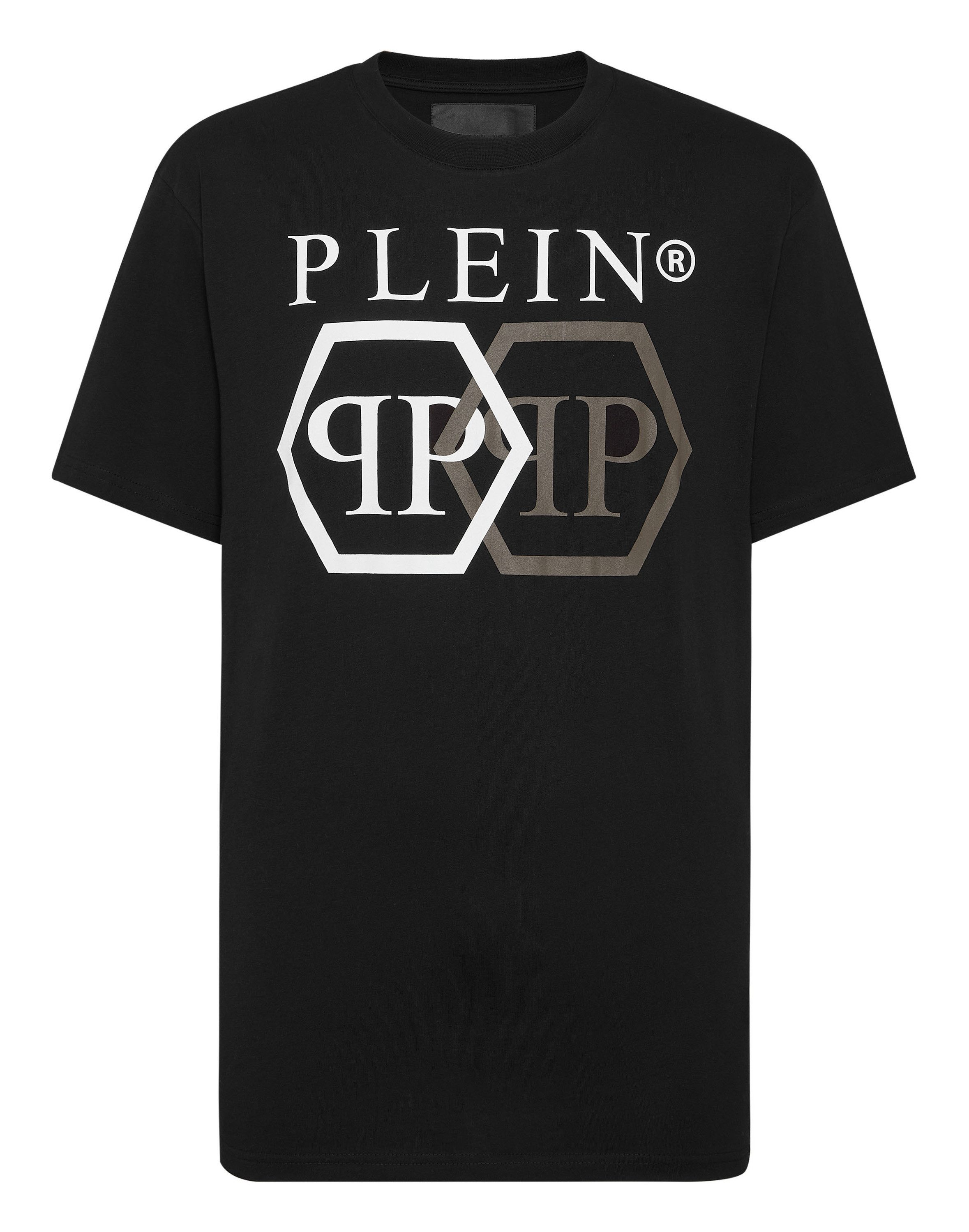 PHILIPP PLEIN T-Shirt Hexagon Mit Schmucksteinen