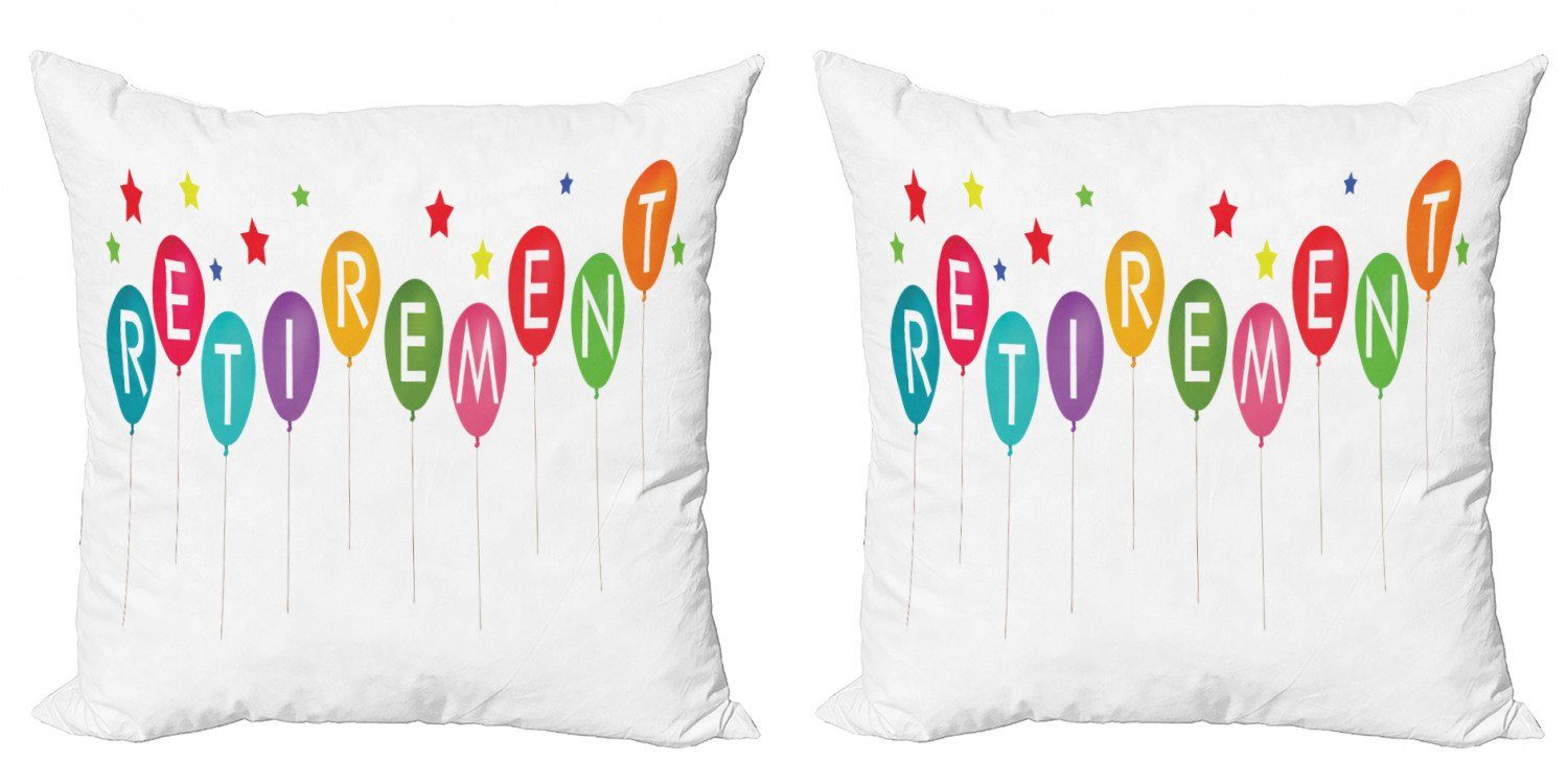 Pensionierung Doppelseitiger Ballons Kissenbezüge Abakuhaus und (2 Sterne Digitaldruck, Stück), Accent Modern