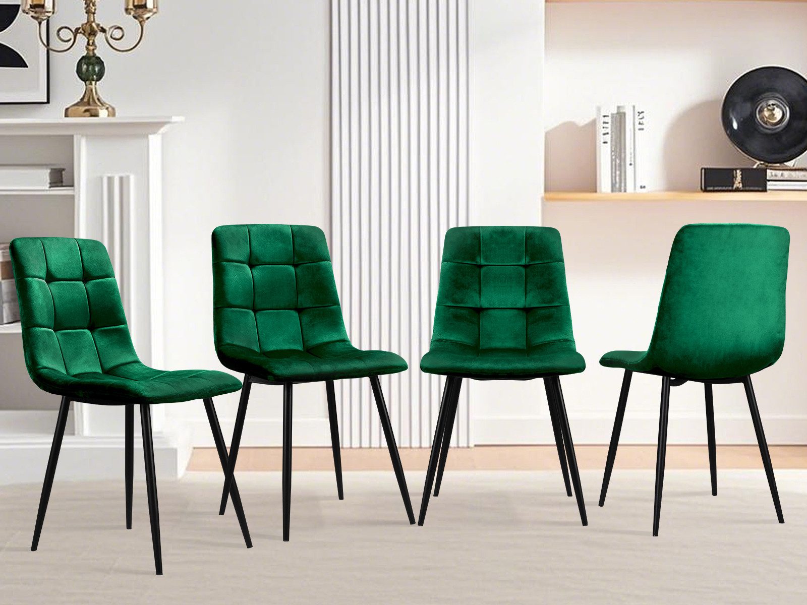 HOMELUX 4-Fußstuhl Esszimmerstühle Küchenstuhl 4er Set Essstühle mit Rücken günstig online kaufen