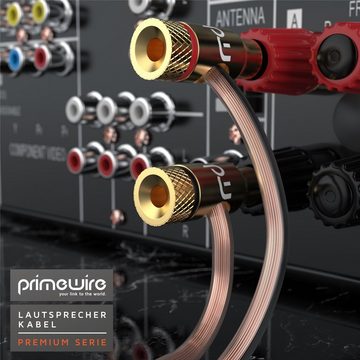 Primewire Audio-Kabel, (1500 cm), Lautsprecherkabel, OFC, 2 x 2,5 mm² Boxenkabel, 15m