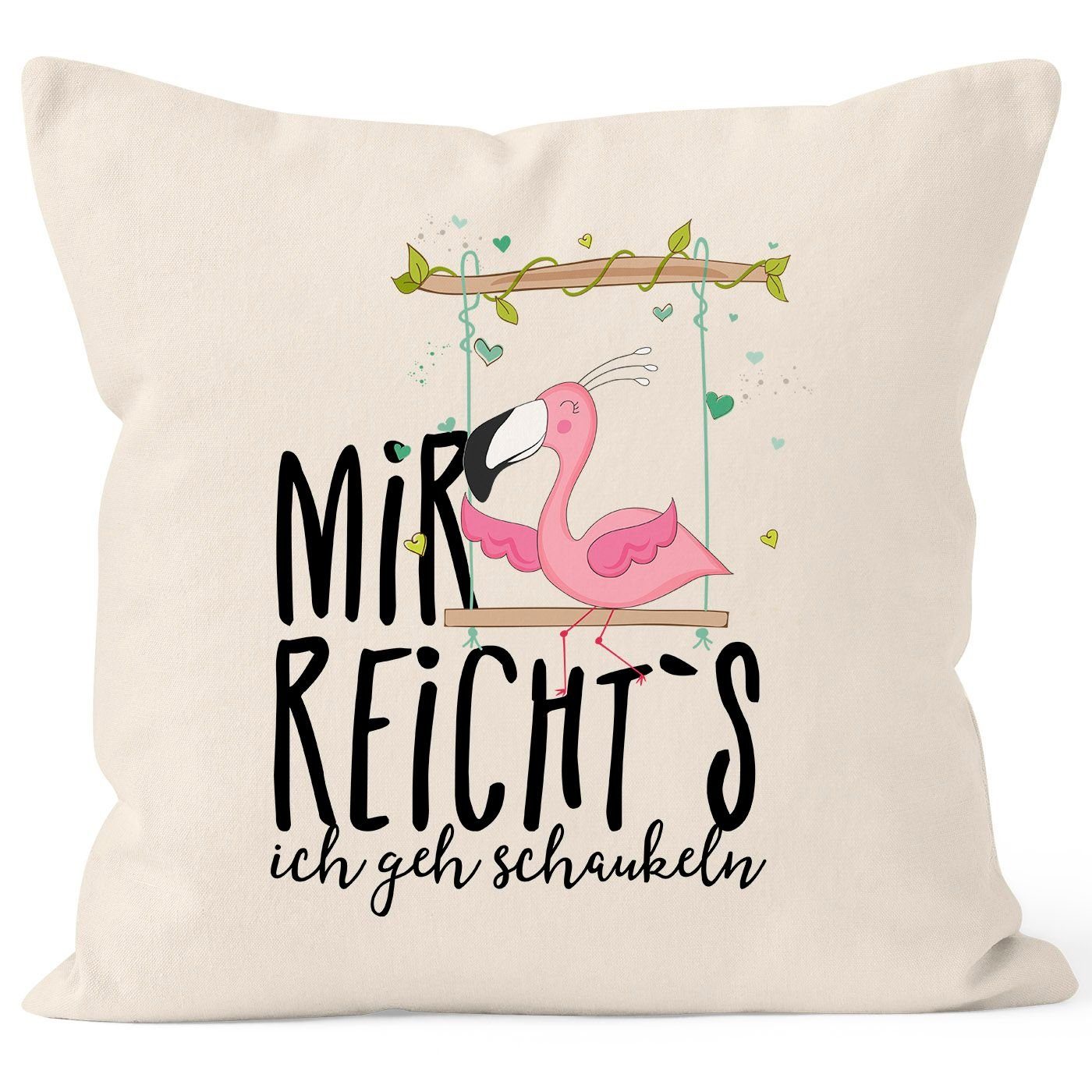 MoonWorks Dekokissen Kissen-Bezug Flamingo Mir reichts günstig online kaufen