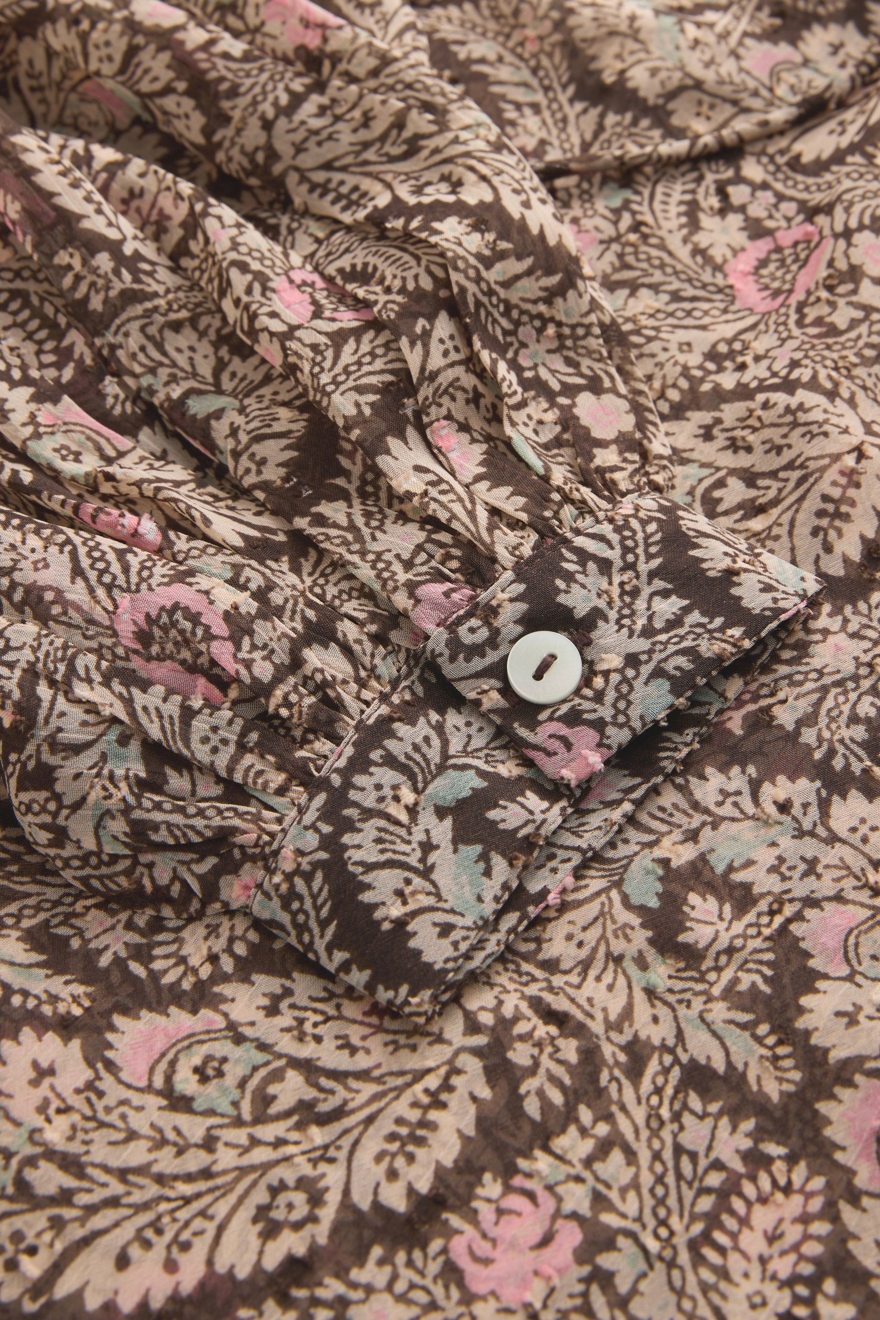 Next Langarmbluse Transparente langärmelige Schluppenbluse (1-tlg)