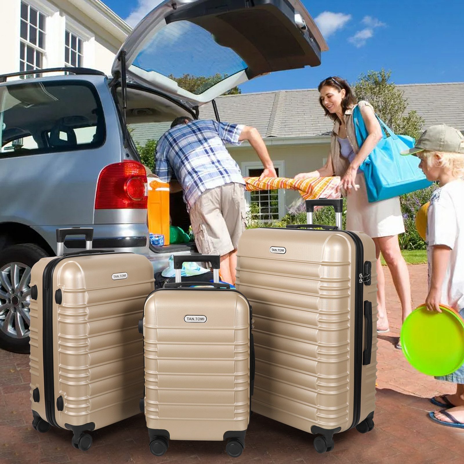 TAN.TOMI Hartschalen-Trolley Reisekoffer Trolley Großer Koffer günstig online kaufen