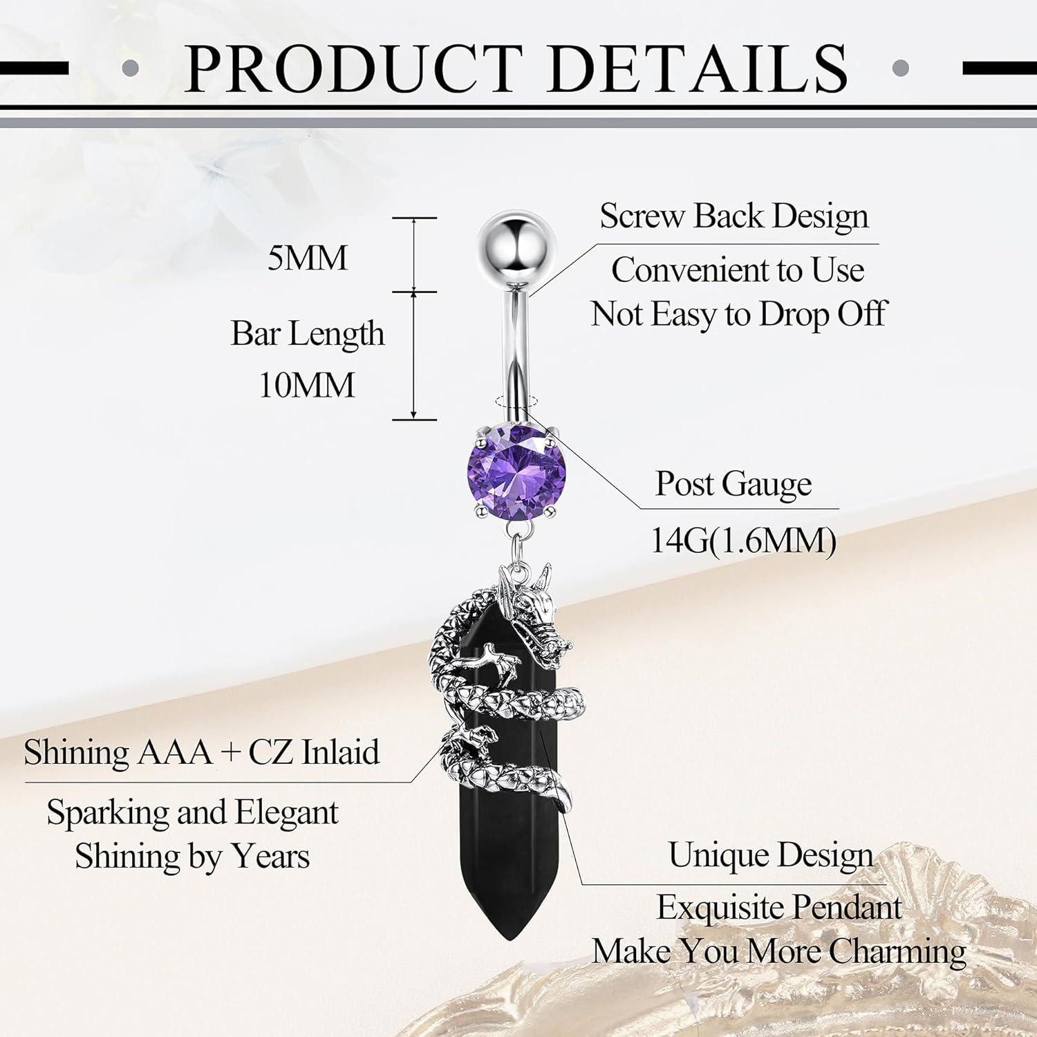 Adramata Bauchnabelpiercing-Set 10er Set Bauchnabelpiercing 14G günstig online kaufen