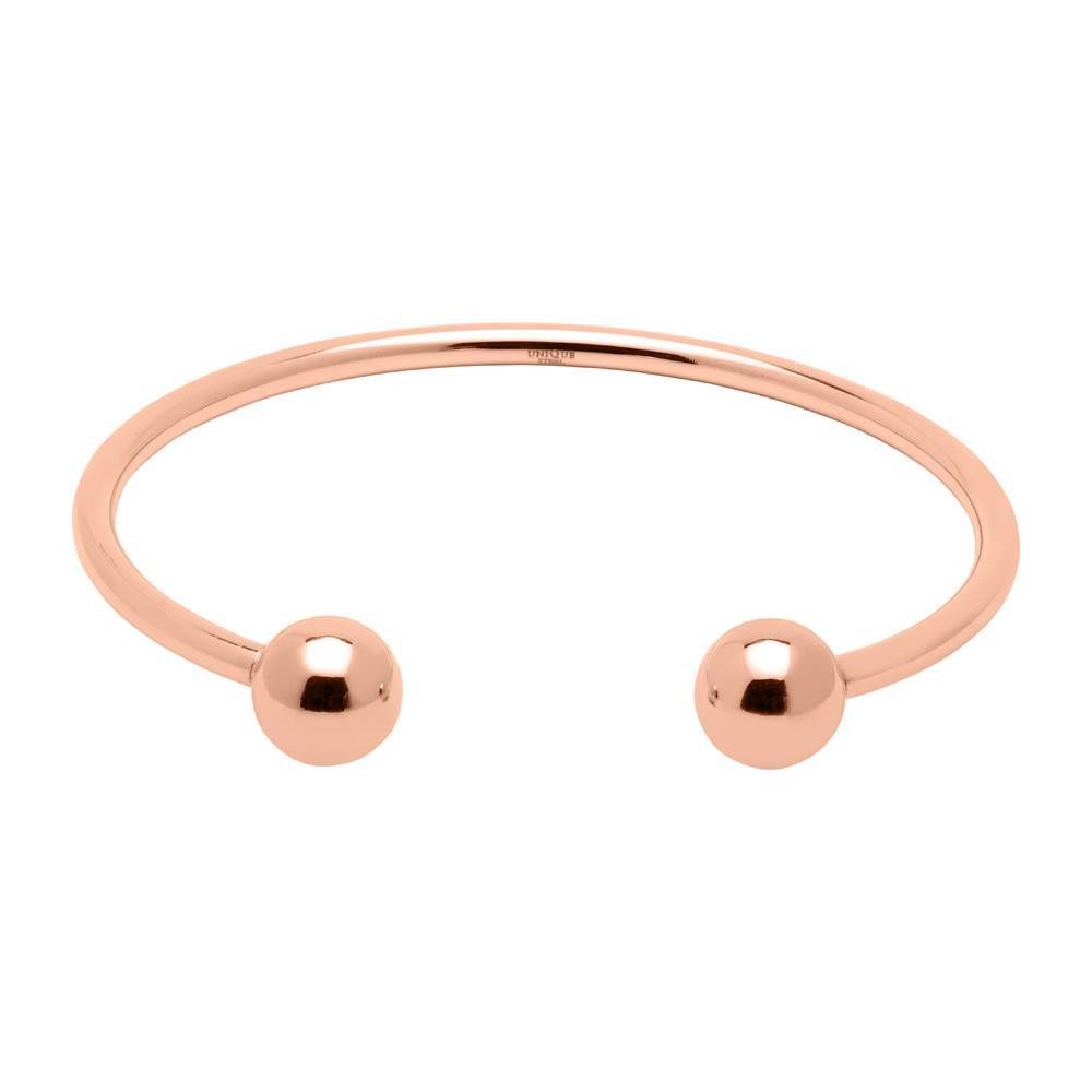 Unique Edelstahlarmband Armreif Edelstahl rosévergoldet