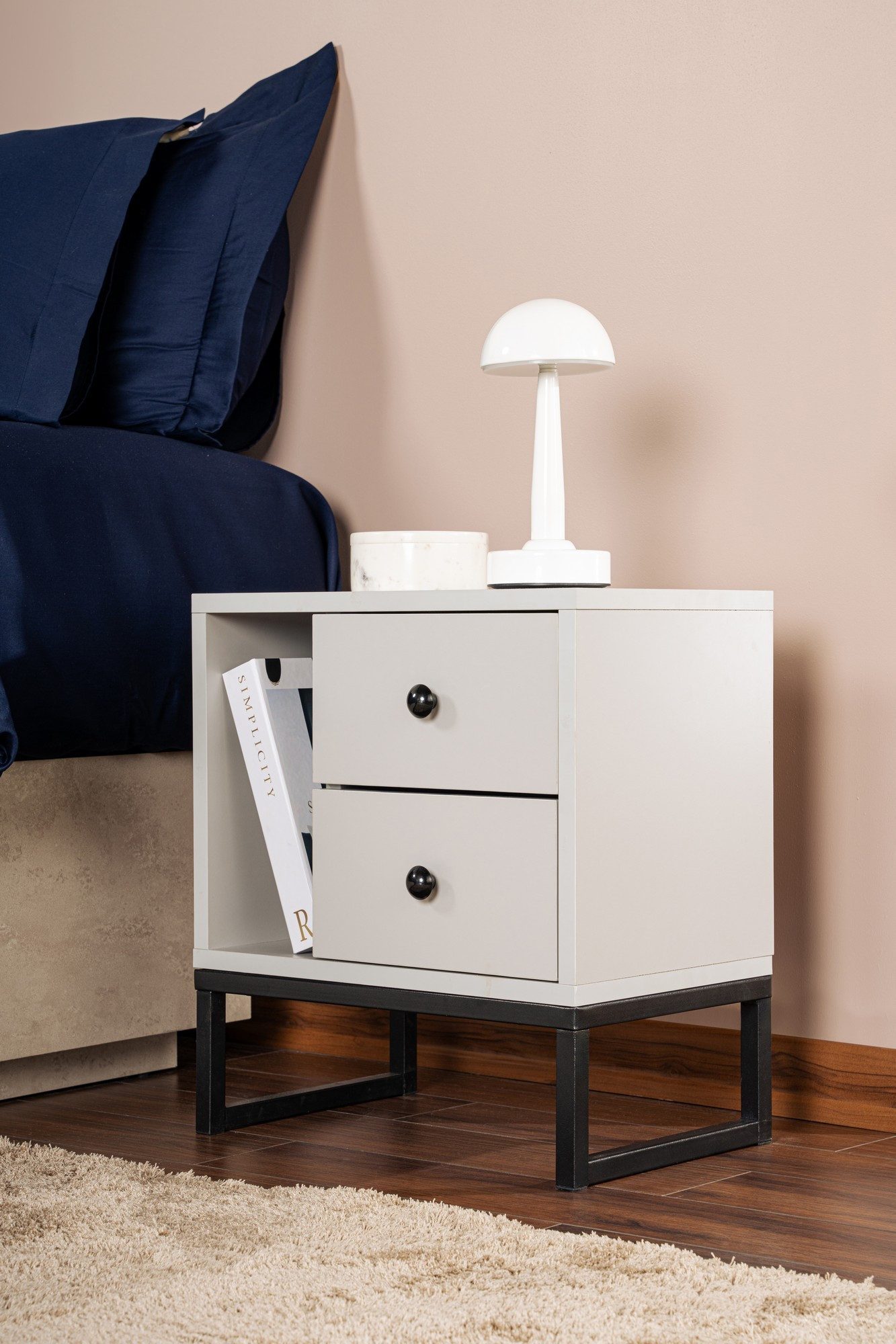 Skye Decor Nachtkonsole 100% MELAMINE COATED PARTICLE BOARD, 50 cm x 29,5 cm x 45,2 cm D1412