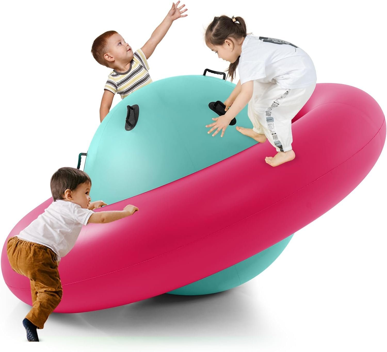 KOMFOTTEU Spiel, aufblasbare Kletterkuppel, 113kg belastbar, für Kinder ab 5 Jahren