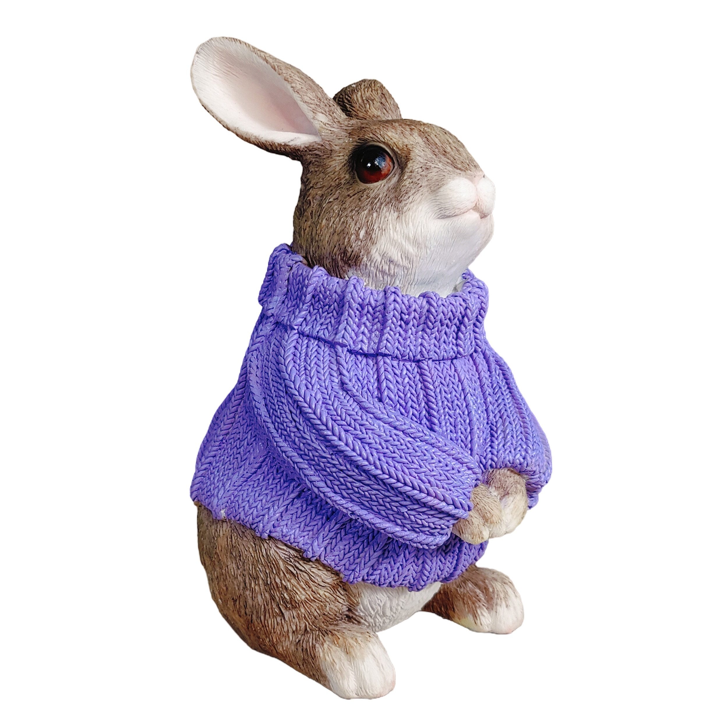 colourliving Osterfigur Deko-Hase XL im Pullover – Große Osterhasen-Figur sitzend (1 St), 6 verschiedene Farben und Varianten auswählbar