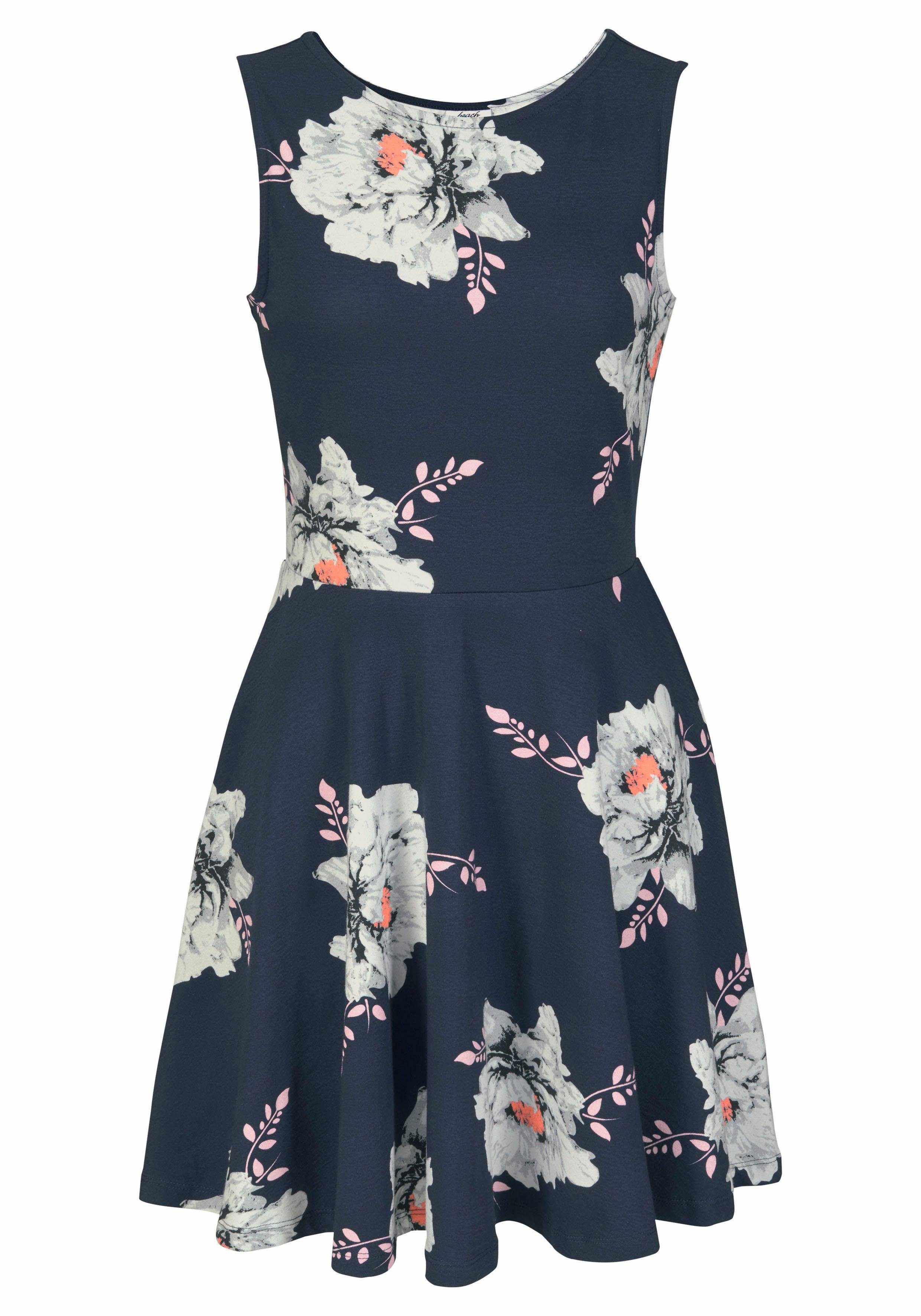 Beachtime Strandkleid, mit Blumenprint, Minikleid, Sommerkleid aus Baumwoll günstig online kaufen