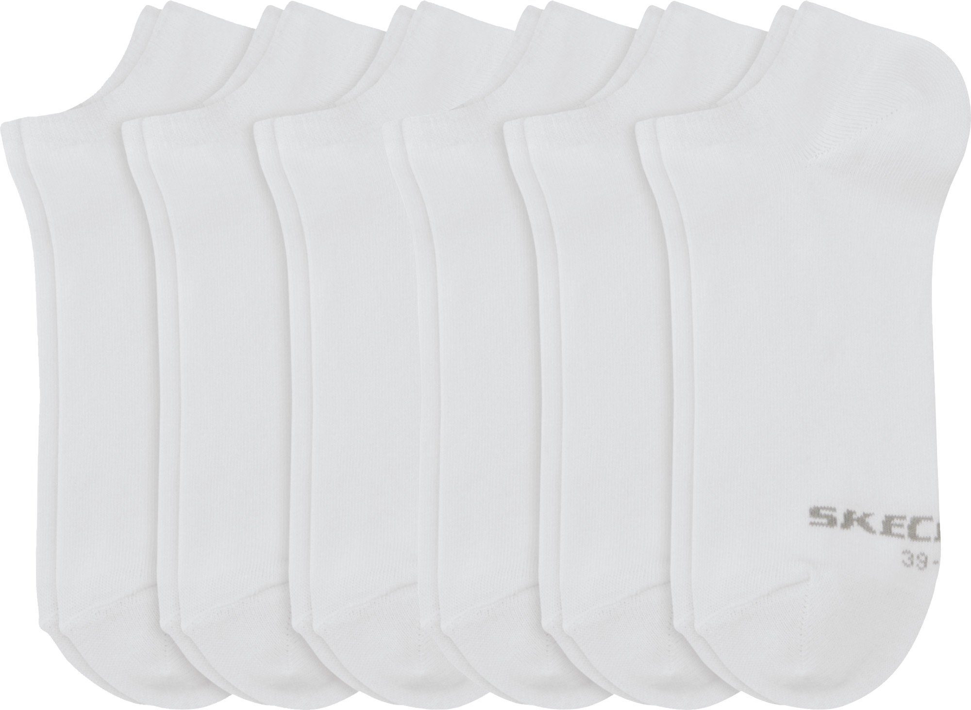 Skechers Socken Herren-Sneaker-Socken 6 Paar Uni weiß