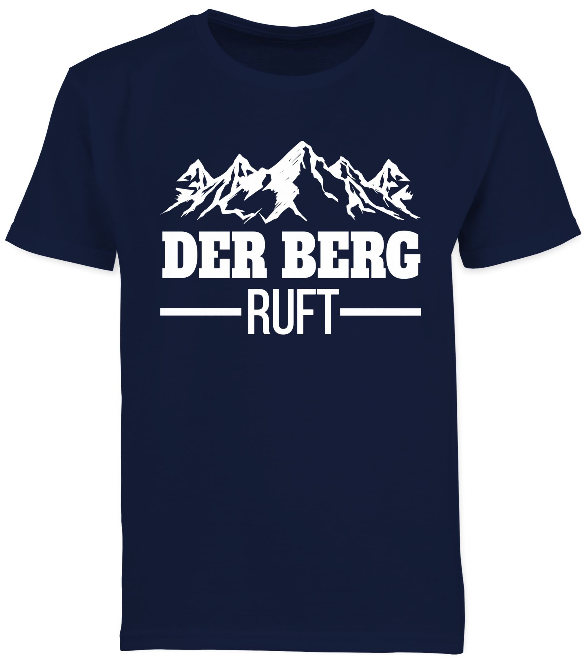 Shirtracer T-Shirt Der Berg ruft Sport Kinder Kleidung 2 Dunkelblau