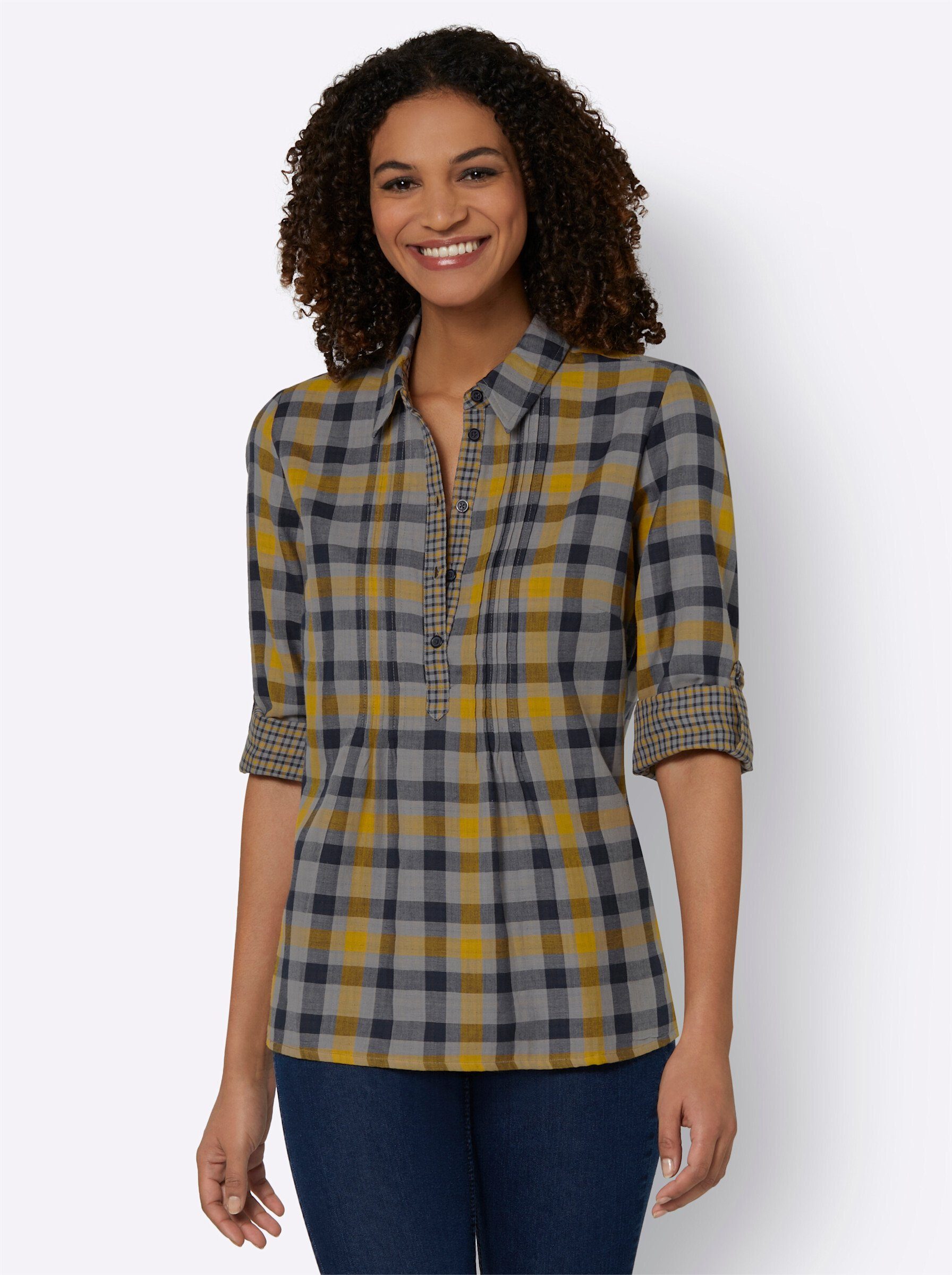 Klassische Bluse Langarmbluse