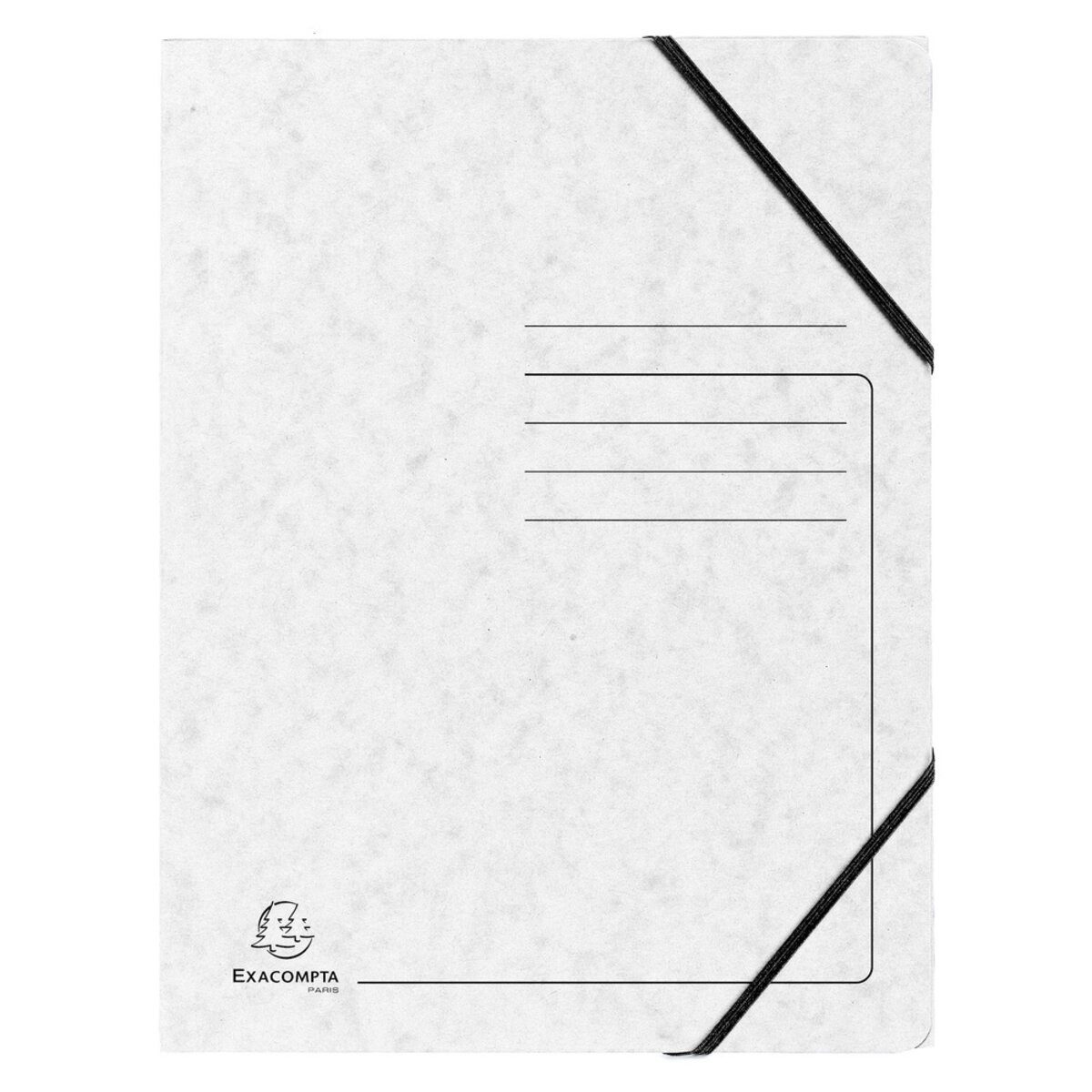 EXACOMPTA Fächermappe Sammelmappe - A4 355 g/qm Gummizug weiß.