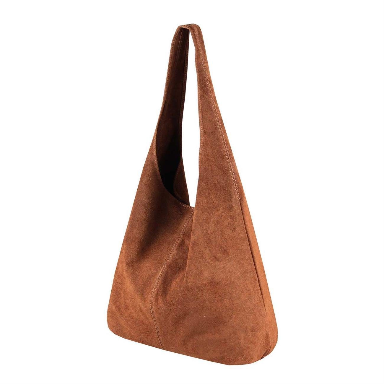 ITALYSHOP24 Shopper Made in Italy XL Damen echtes Leder Tasche Schultertasche Hobo Bag, Umhängetasche Workbag Businesstasche Ledertasche Beuteltasche Freizeit