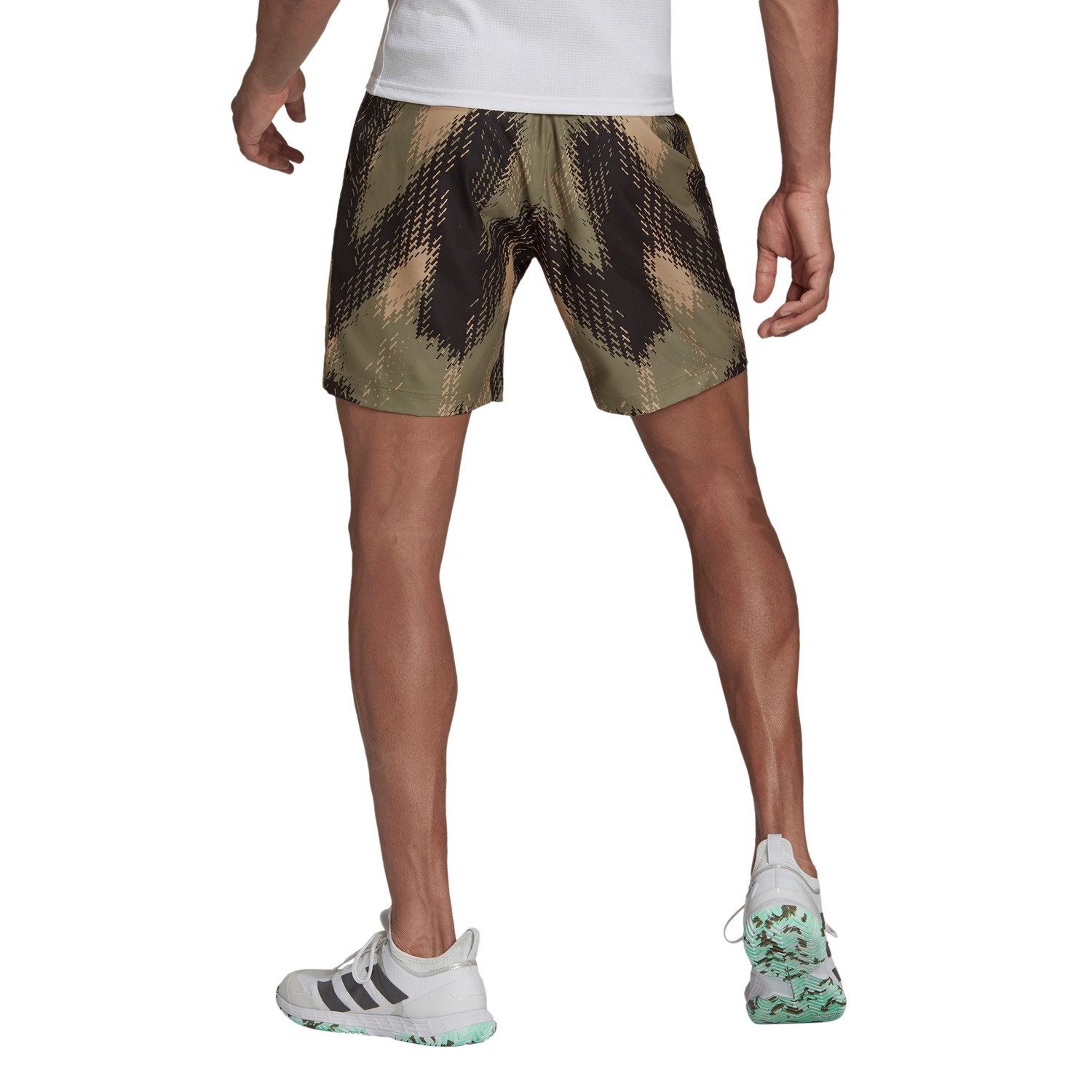 adidas Performance Shorts Tennishose Printed 7inch Primeblue kurz orbitgrün Herren