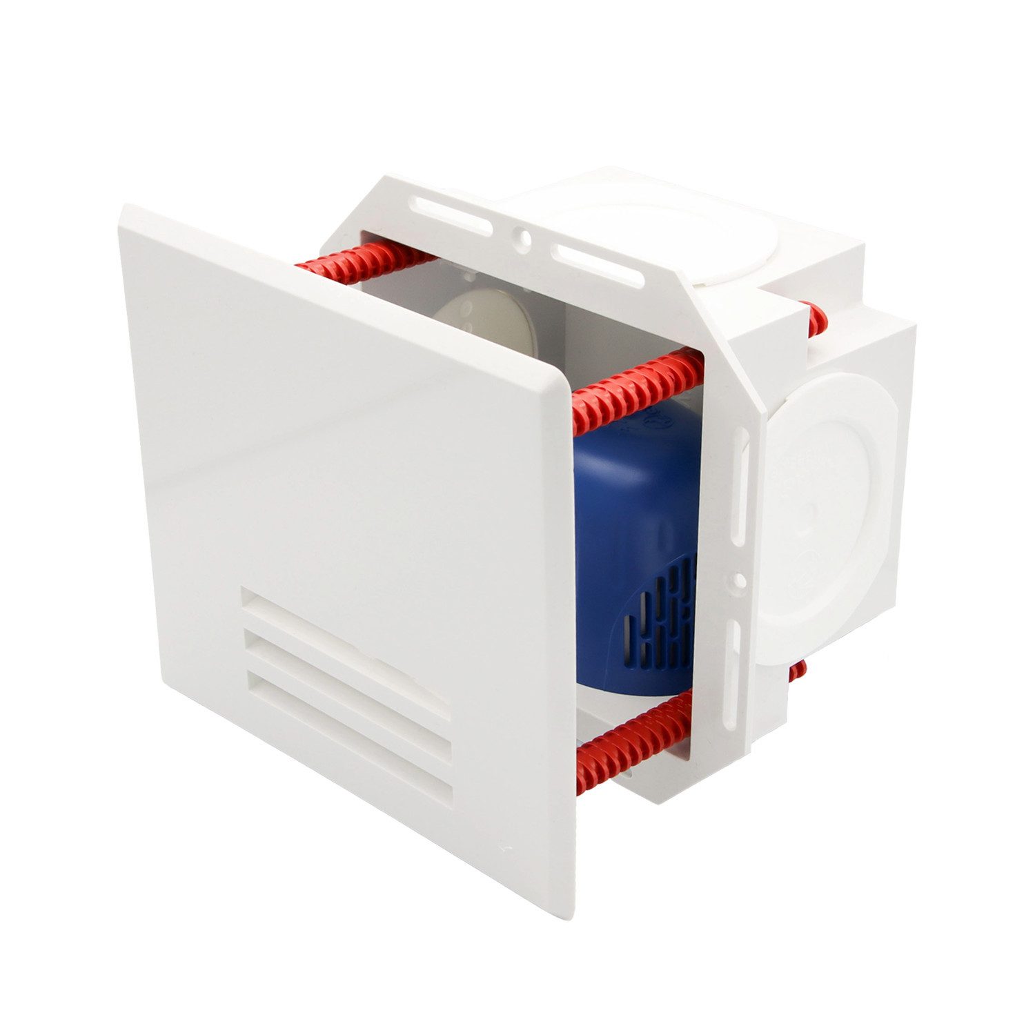 Haas Otto Ablaufrohr Wandeinbaukasten DN 32- 50 mit Sichtblende und Rohrbelüfter, 90 °