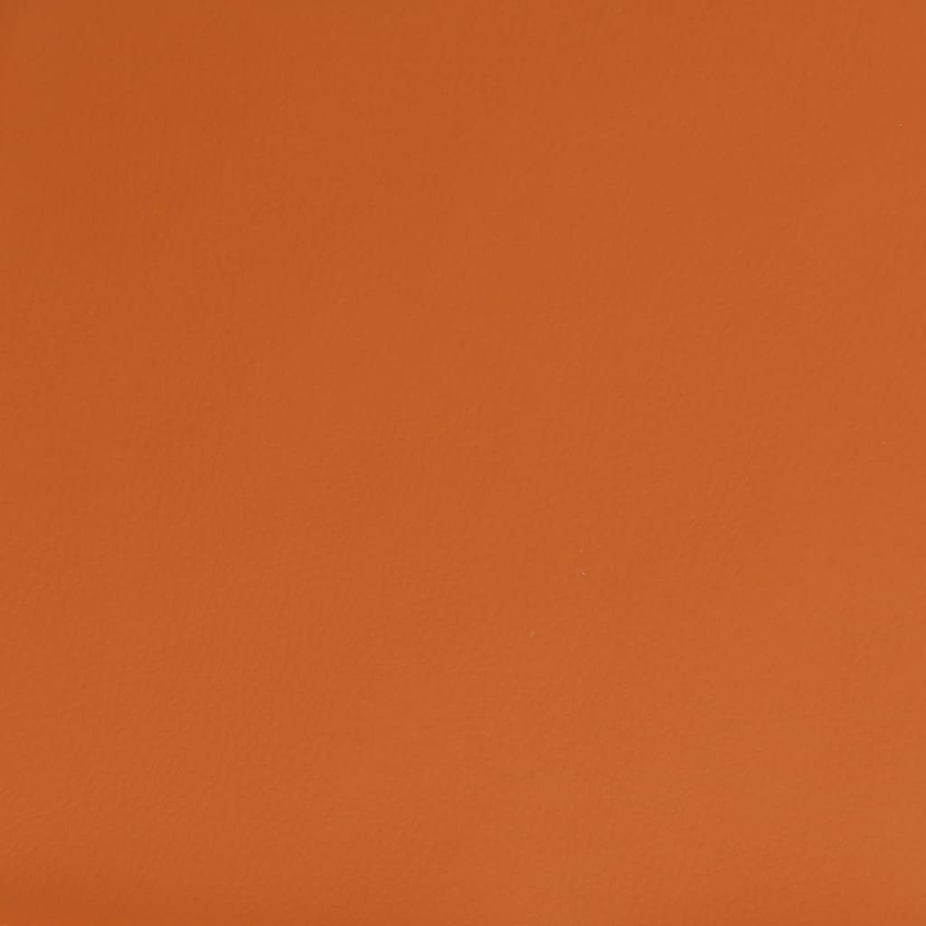 Kunstleder St) 45x29,5x35 und Orange cm Braun/Orange Fußhocker (1 vidaXL Braun Stoff und Polsterhocker