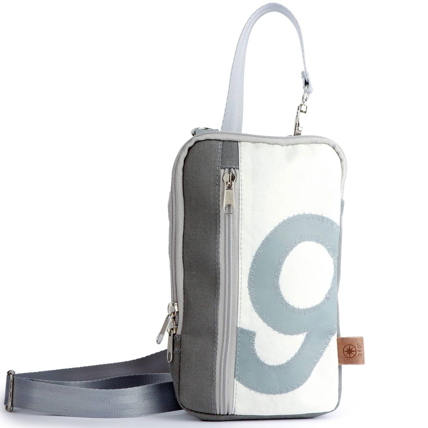 360Grad Handtasche »360 Grad Nautik kleine leichte Umhängetasche aus  Segeltuch weiß-grau« online kaufen | OTTO