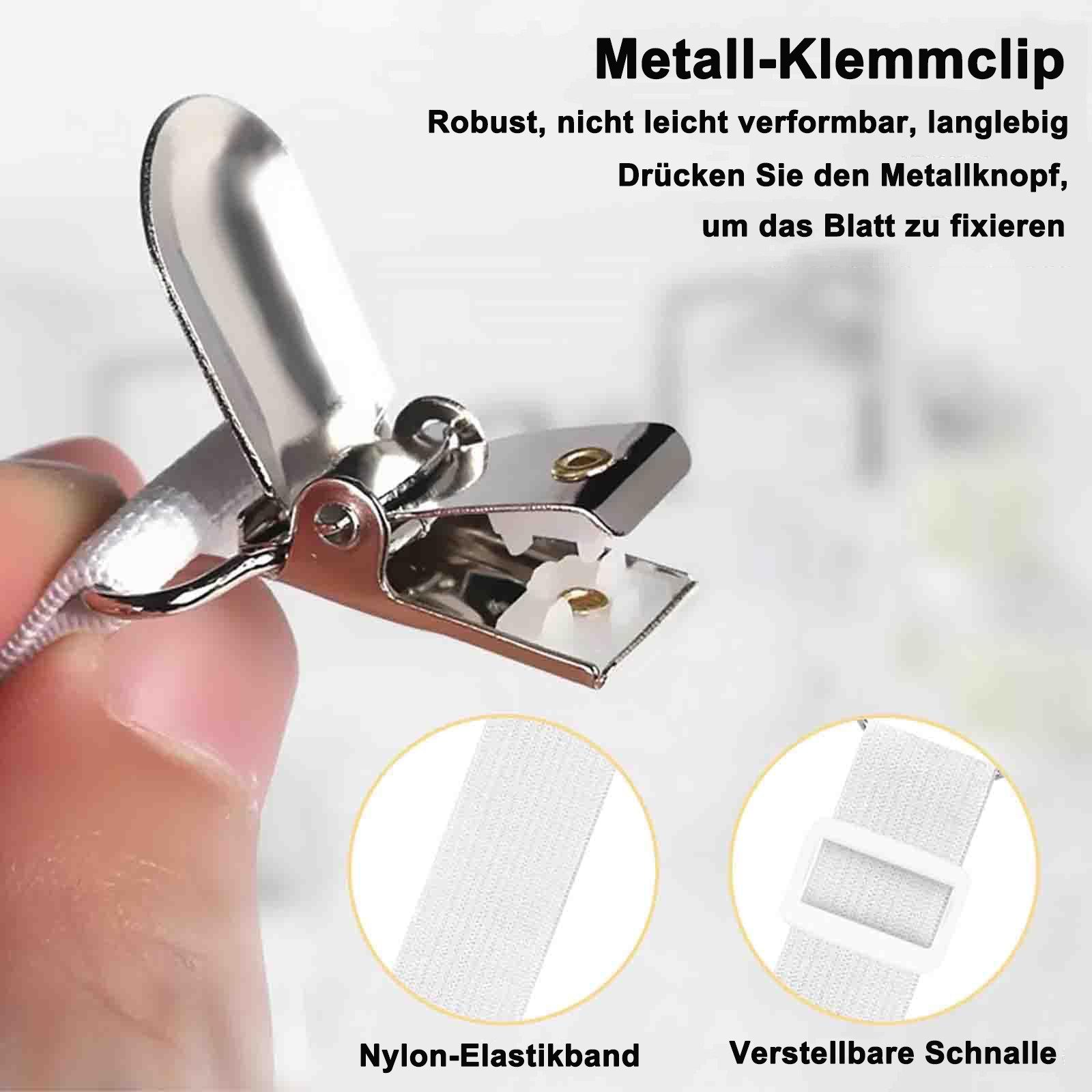 FOUORTUNATE-BEE Spannbettlaken Bettlakenspanner Verstellbar, Elastische Bettlakenspanner, (4 Stück), Lakenspanner mit Metallclips (30-130 cm) für Bettlaken, Mat – Bild 3 von 5