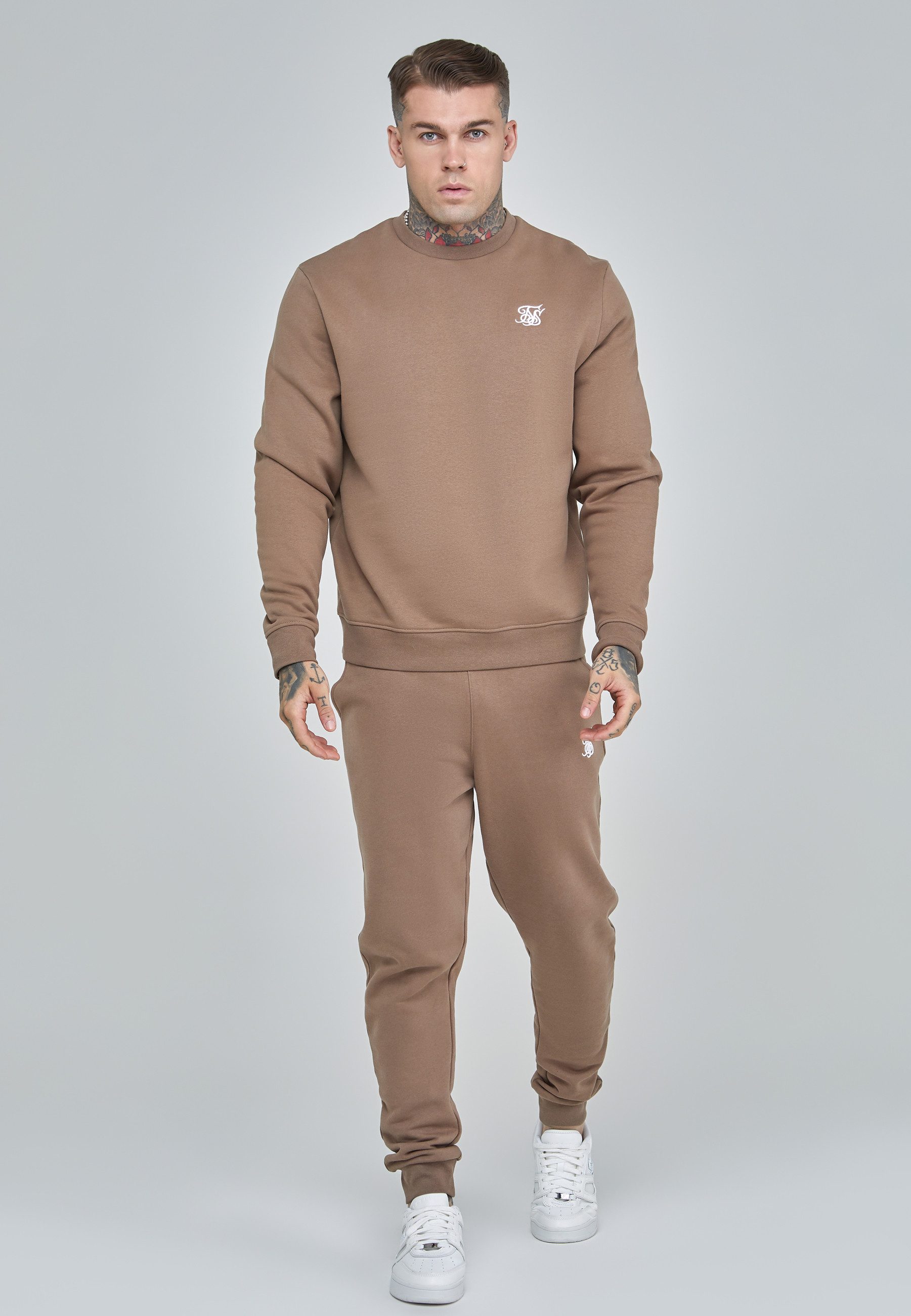 Siksilk Sweater SikSilk Herren Brauner Essentials günstig online kaufen