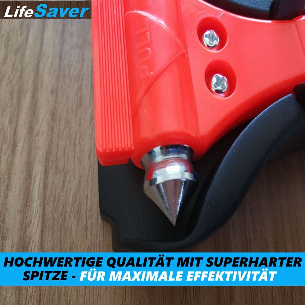 Nothammer Notfallhammer MAVURA Gurtschneider Hammer Set] [2er LifeSaver Hammer Notfall, Lebensretter Glasbrecher