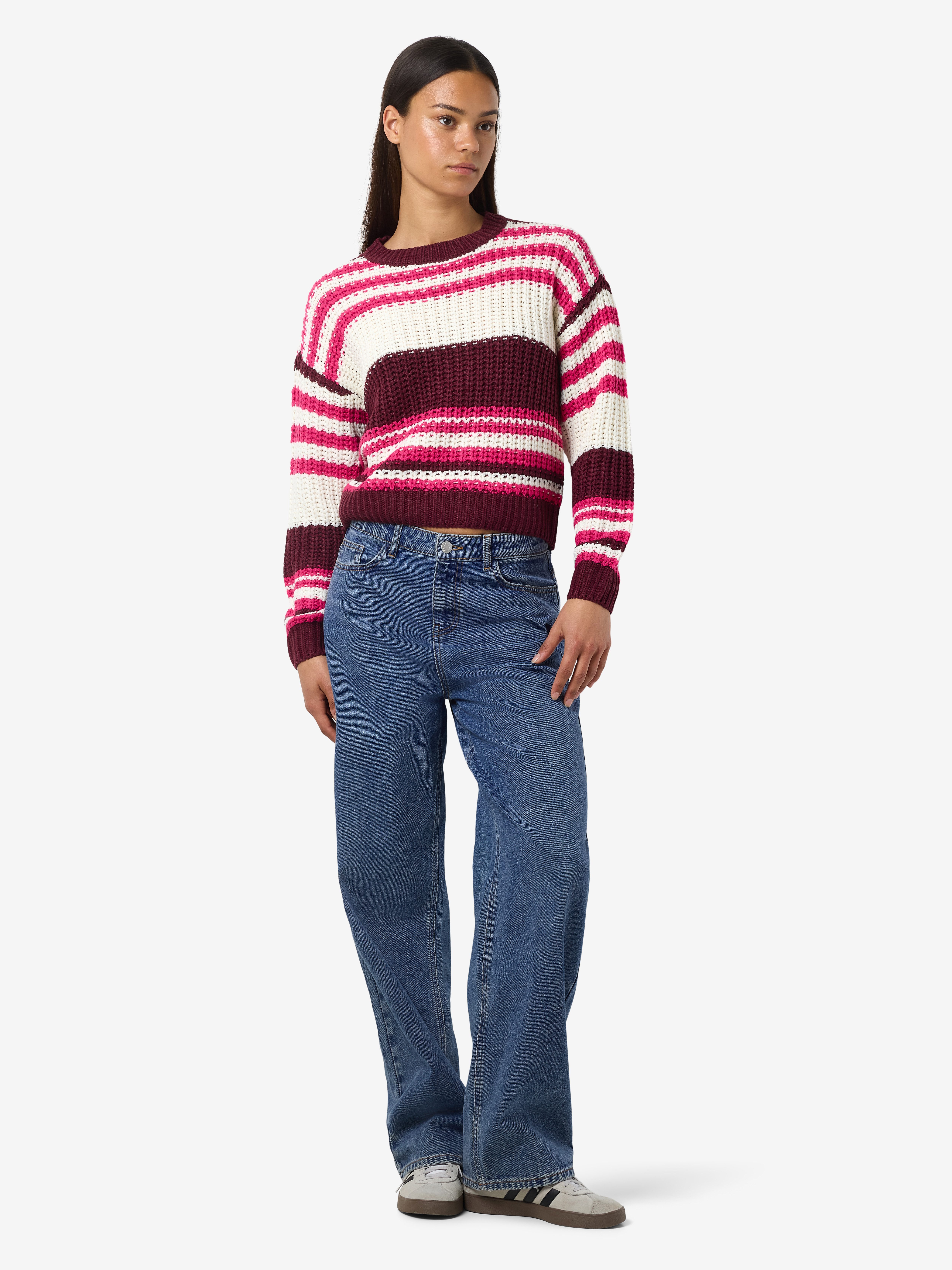 Noisy may Strickpullover NMCHARLIE L/S O-NECK KNIT NOOS kurze Form – Bild 3 von 5