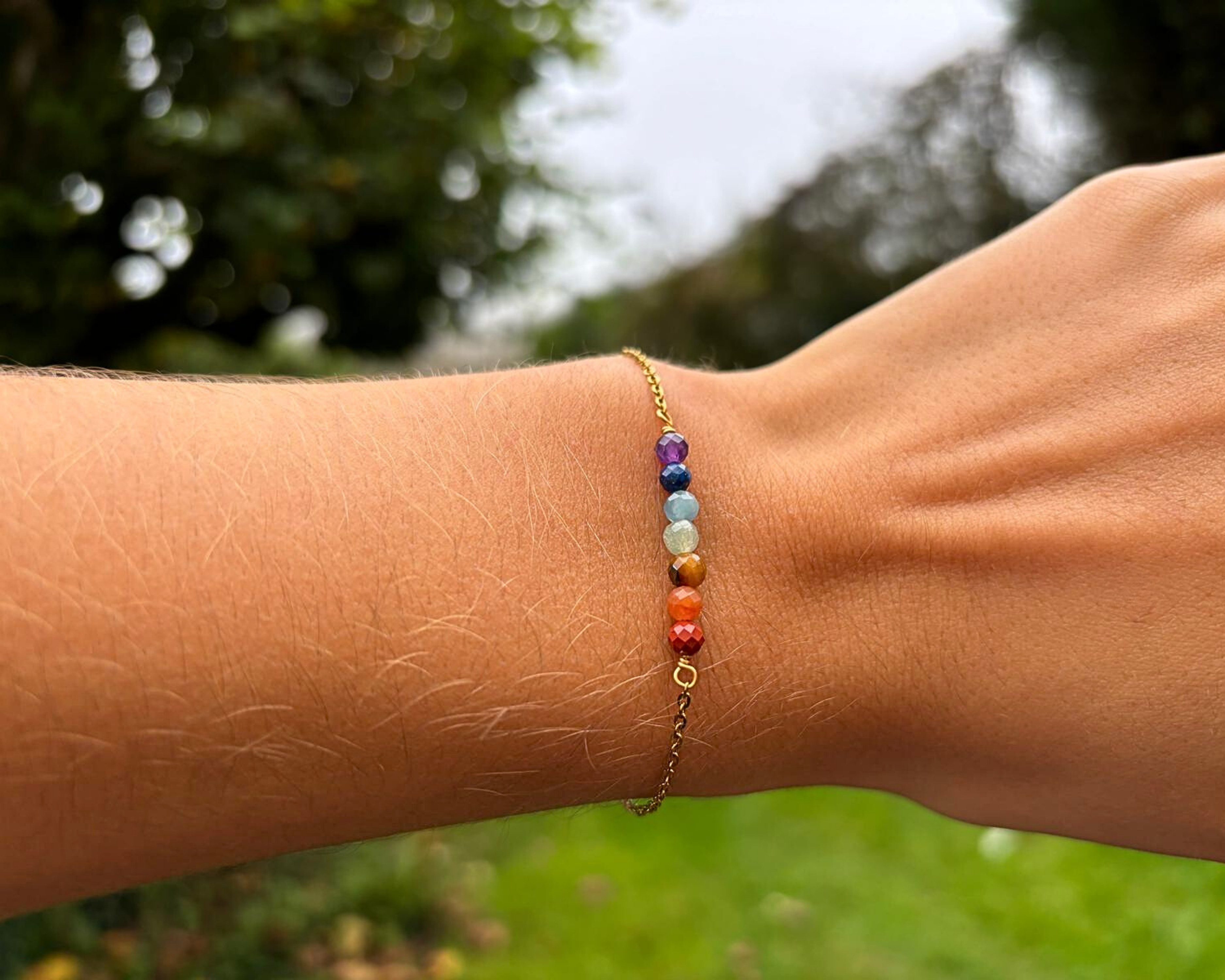 LAVISA Armband Edelstein - echte Naturstein Perlen 4mm, 8 Perlenarmband, Kr günstig online kaufen