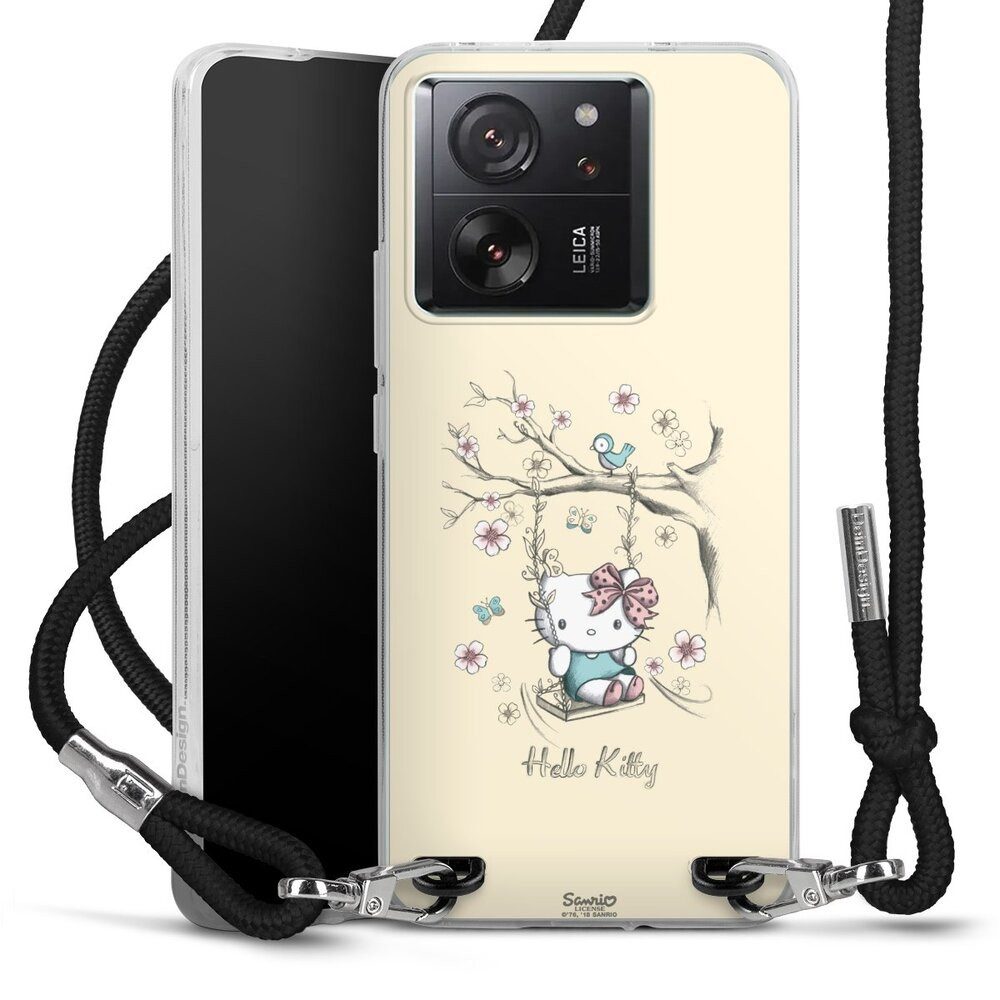 DeinDesign Handyhülle Hello Kitty Fanartikel Offizielles Lizenzprodukt Hello Kitty Natur, Xiaomi 13T Pro Handykette Hülle mit Band Case zum Umhängen