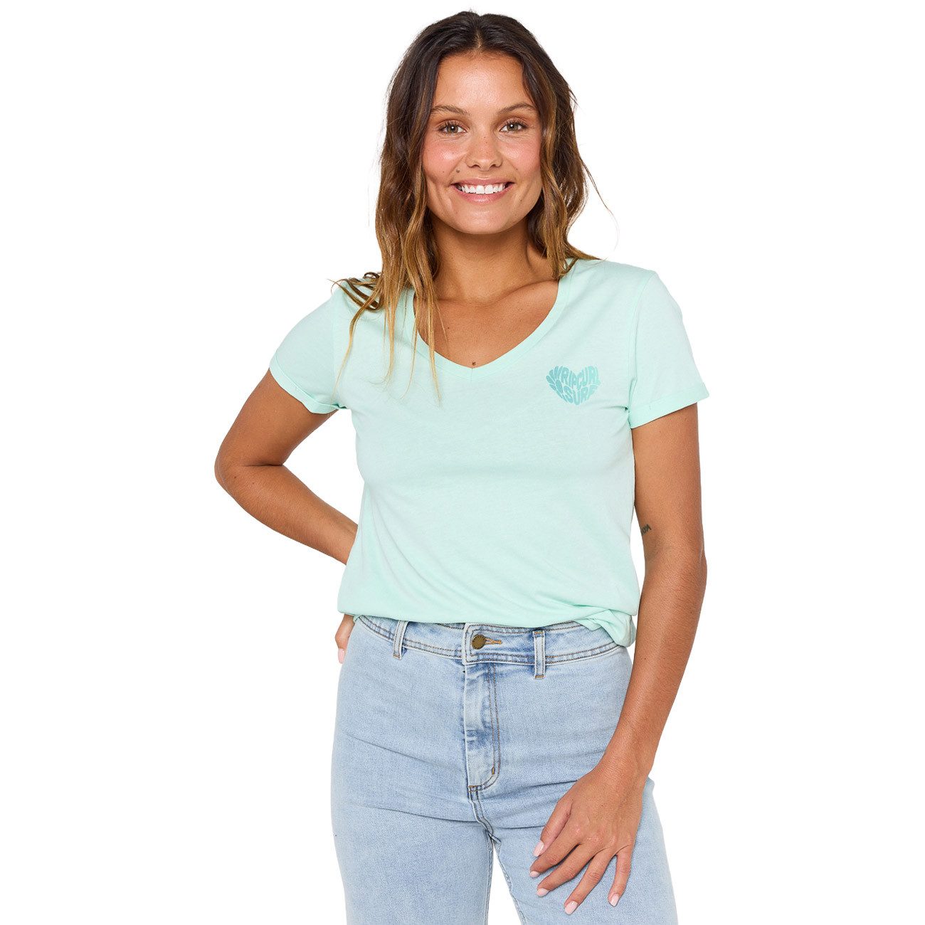 Rip Curl T-Shirt HEART V NECK TEE HEART V NECK TEE günstig online kaufen